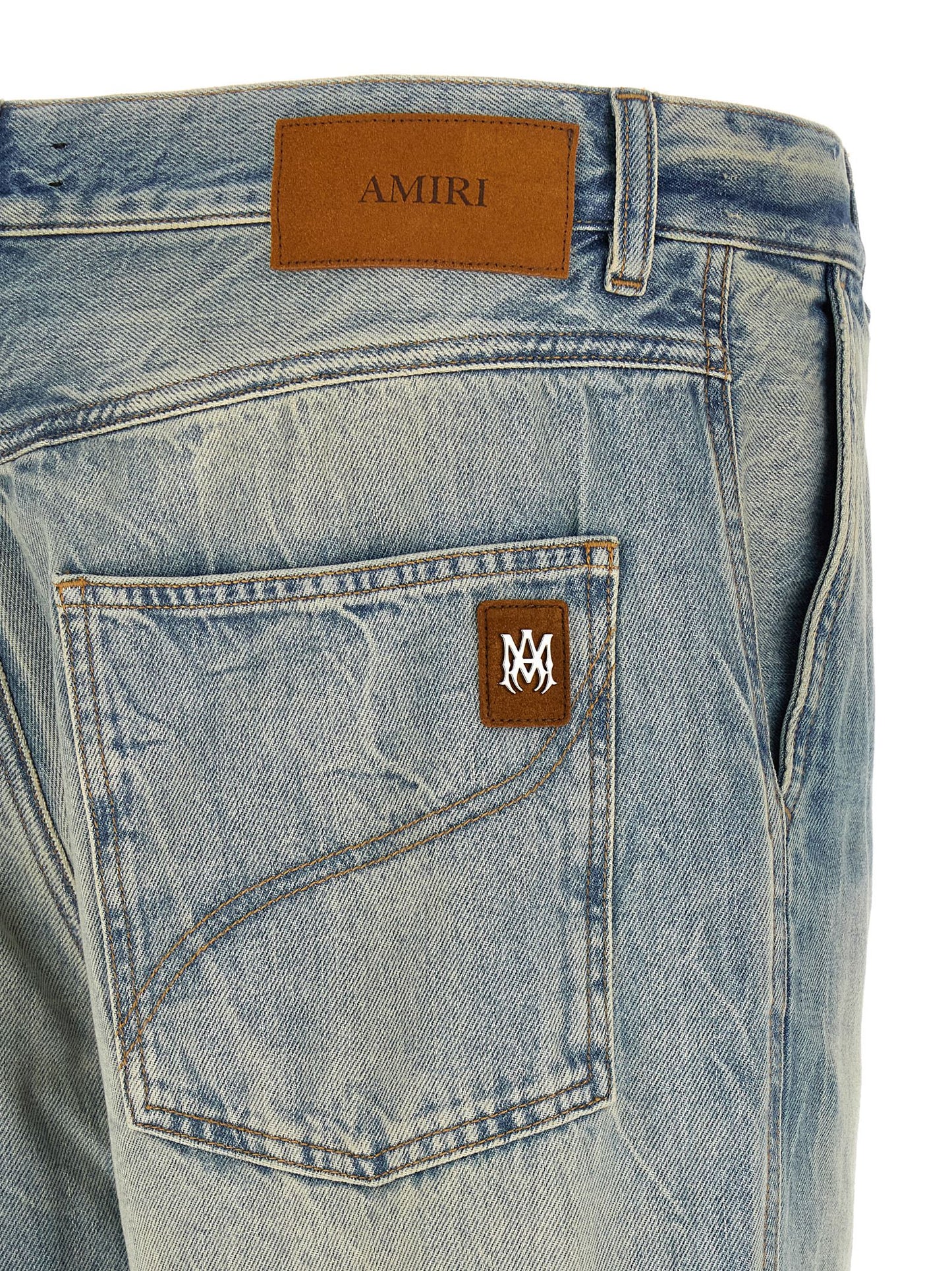 Amiri Blue Cotton Flared Jeans