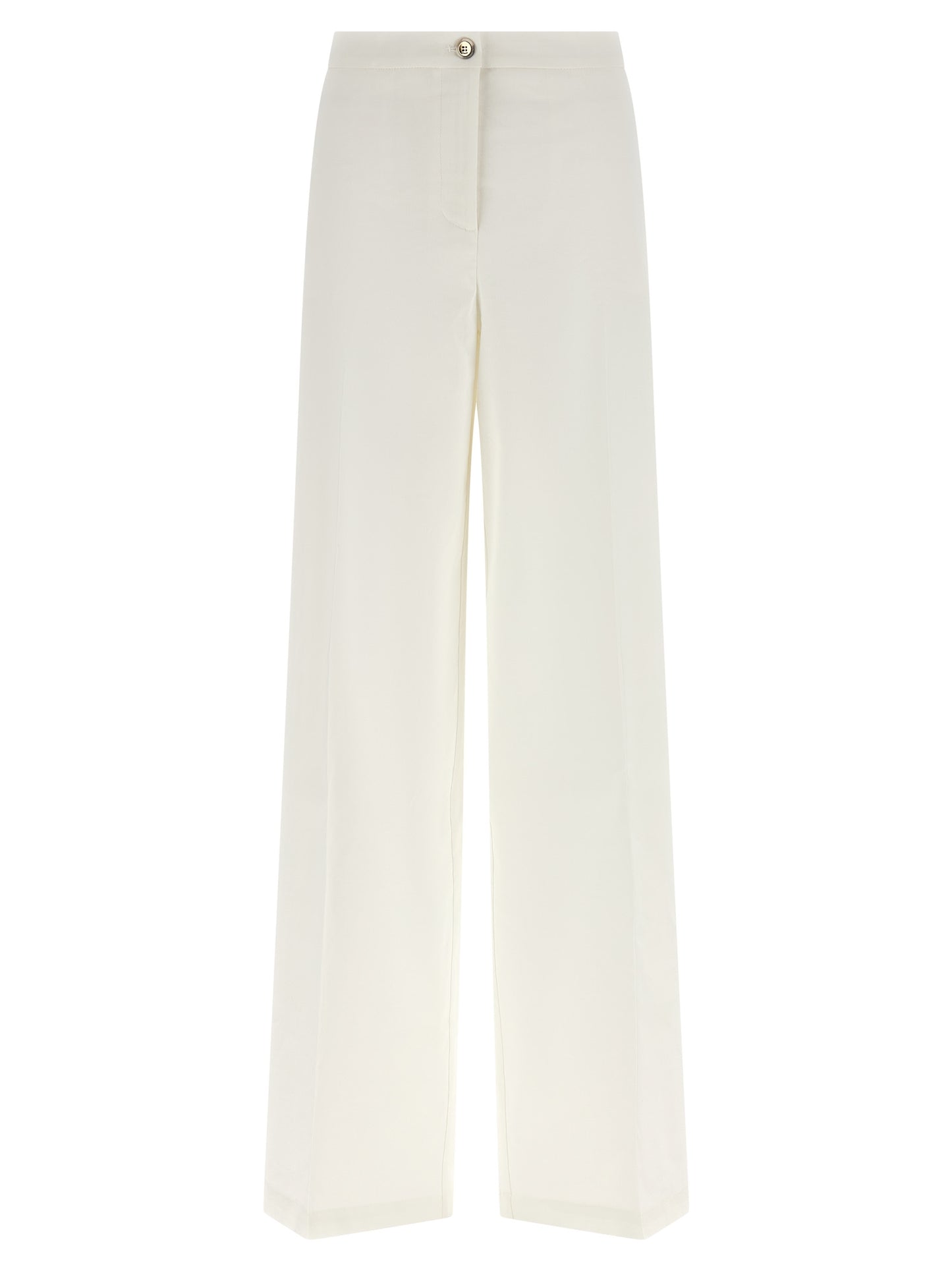 PINKO White Linen Casual Pants