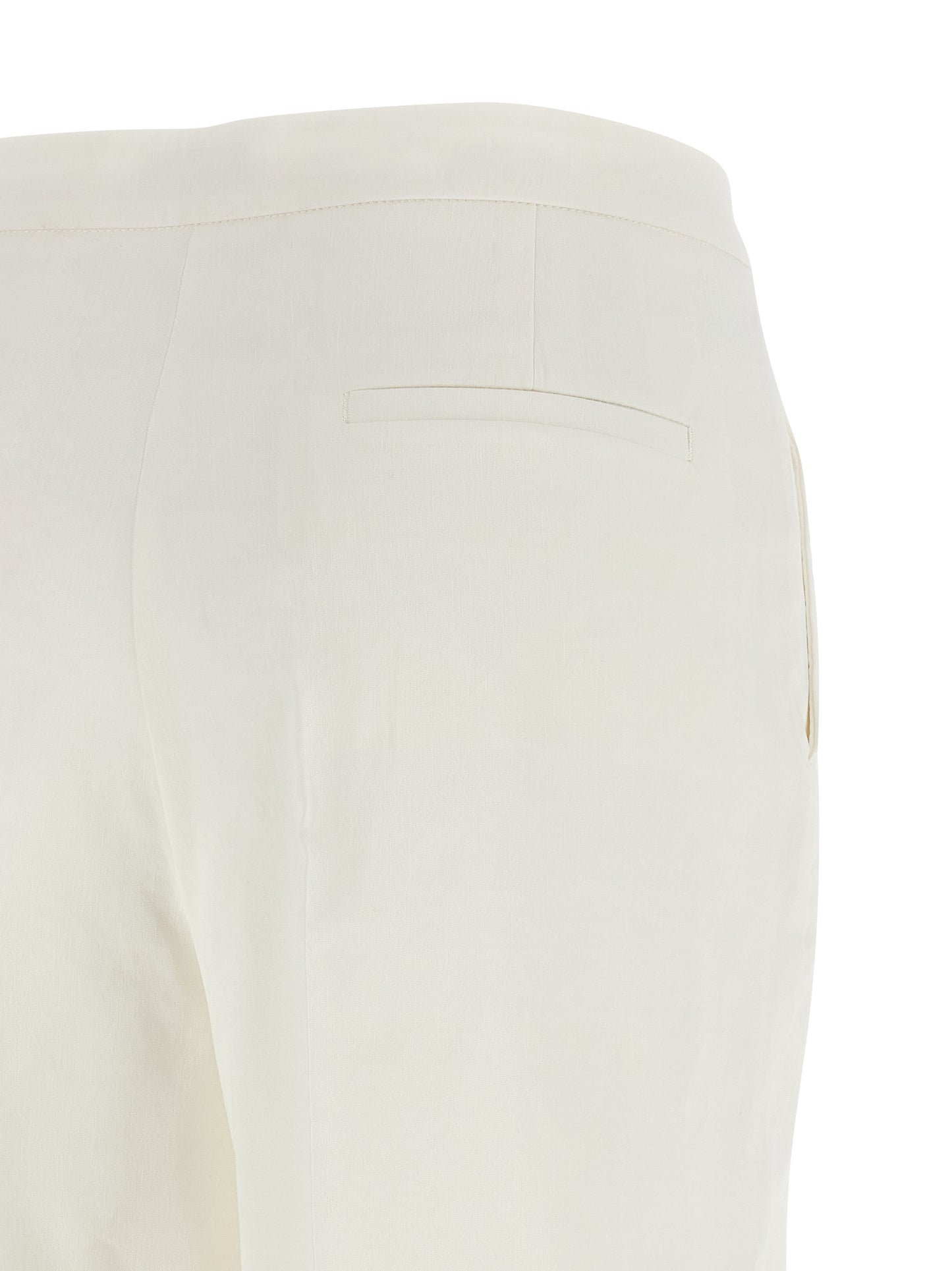 PINKO White Linen Casual Pants