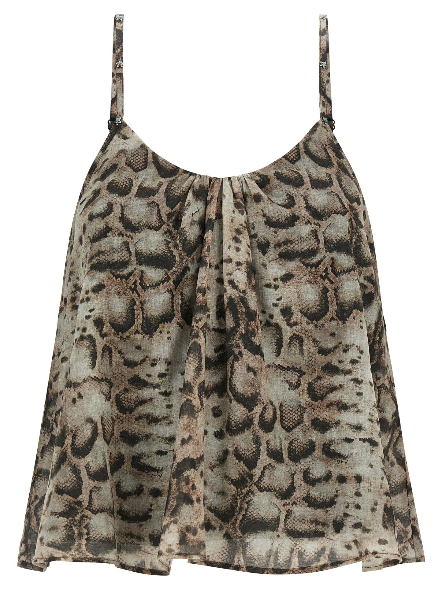 PINKO Gray Cotton Blouse