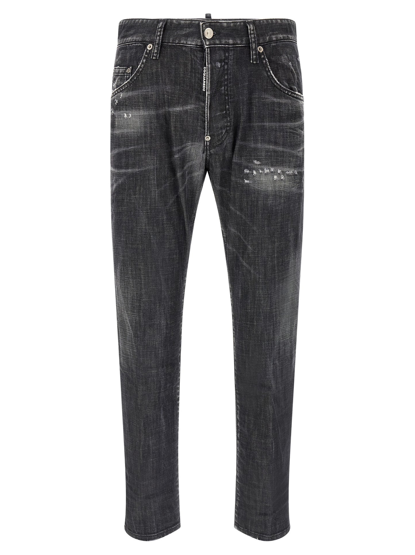 Dsquared² Gray Cotton Relaxed Fit Jeans