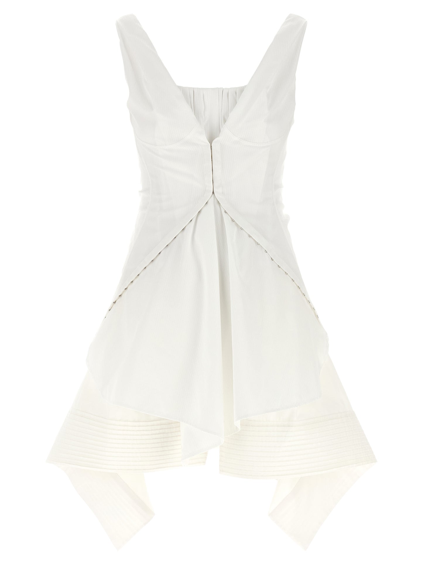 Alexander McQueen White Cotton Short Dress