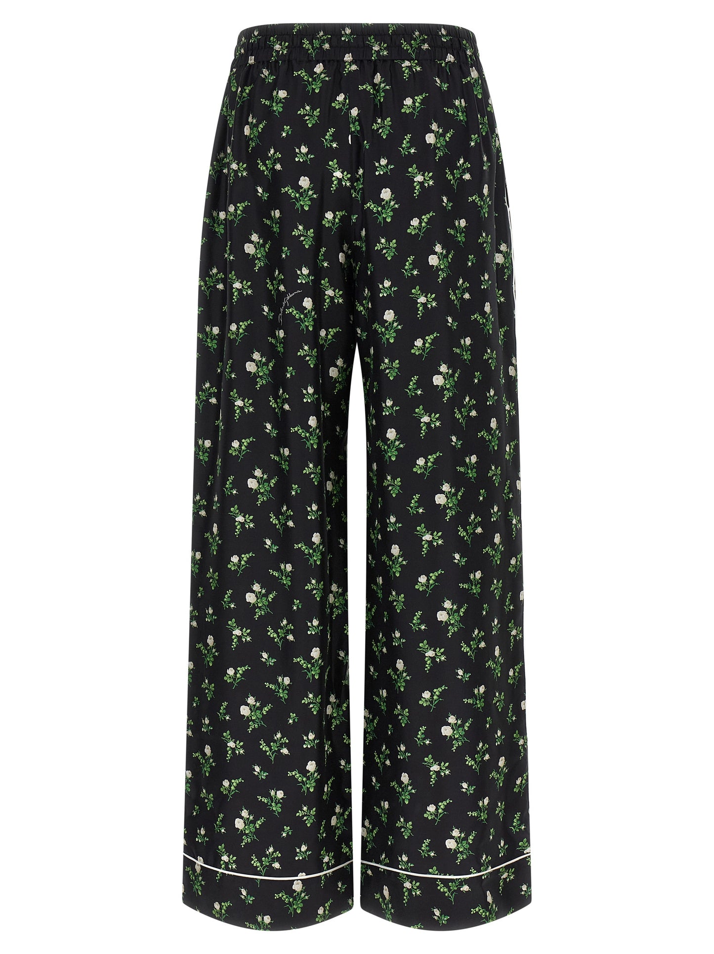 Dolce & Gabbana Black Silk Casual Pants