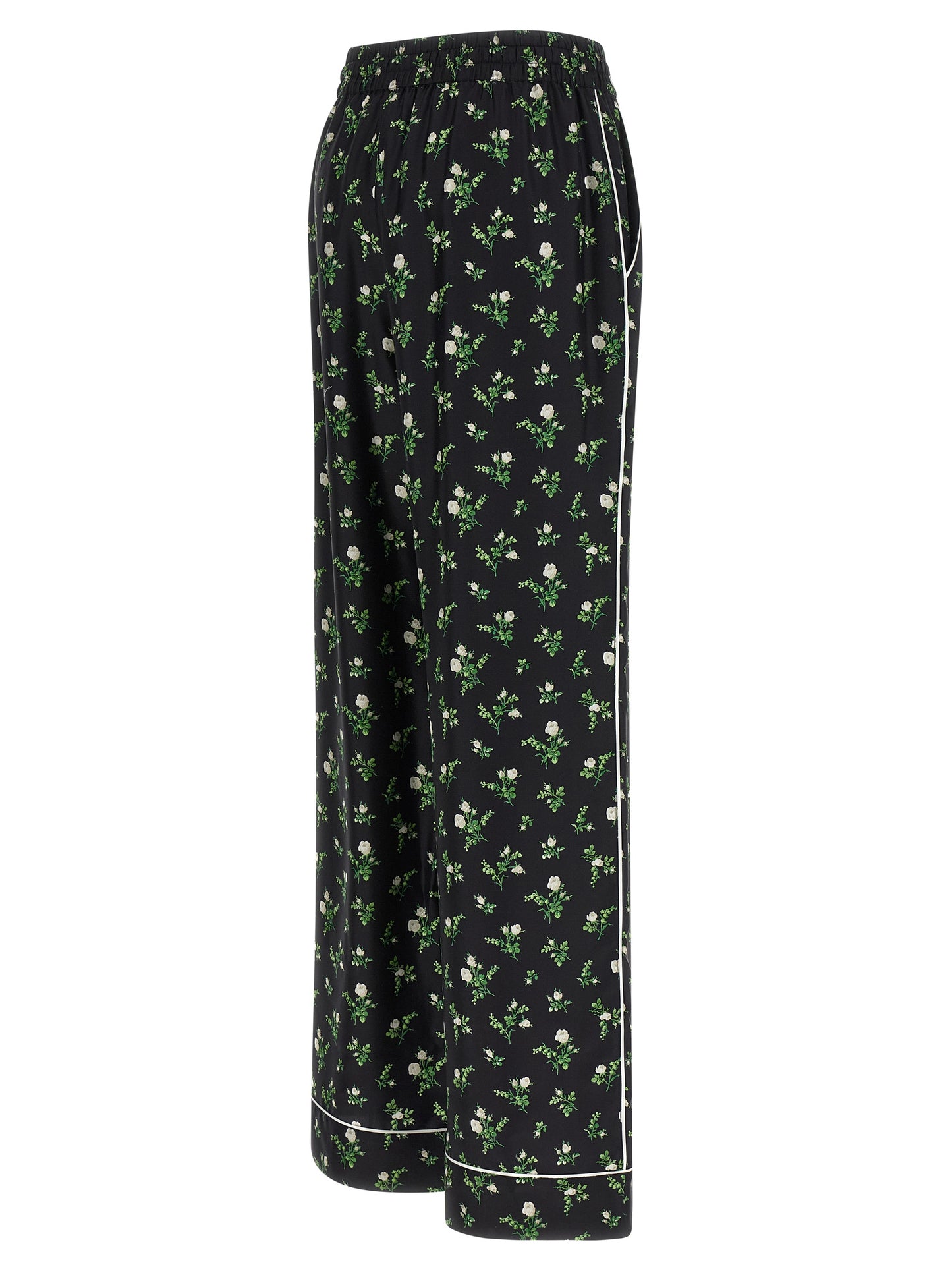 Dolce & Gabbana Black Silk Casual Pants
