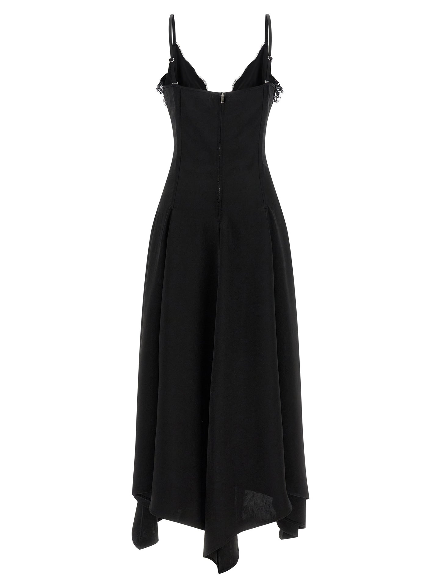 Alexander McQueen Black Acetate Long Dress