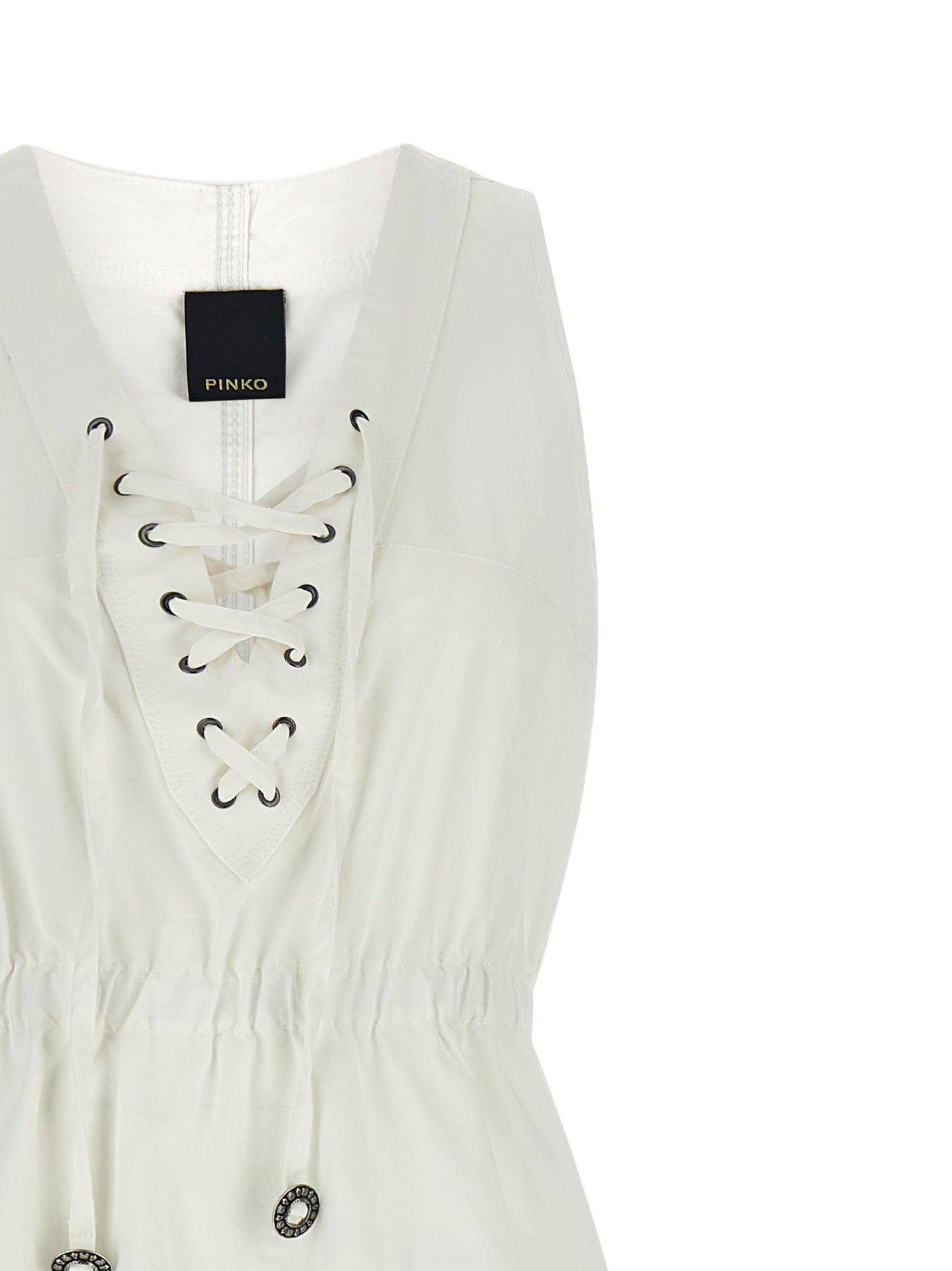 PINKO White Cotton Long Dress