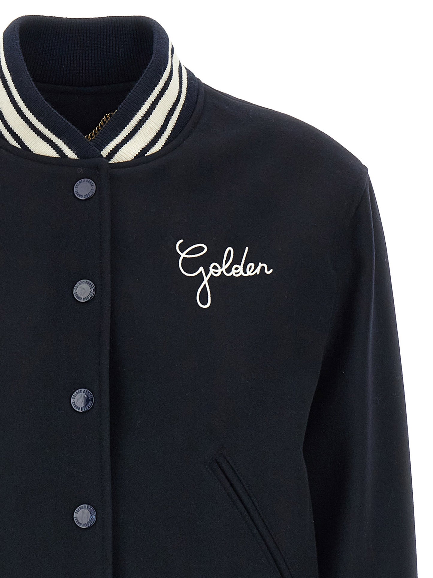 Golden Goose Blue Virgin Wool Bomber