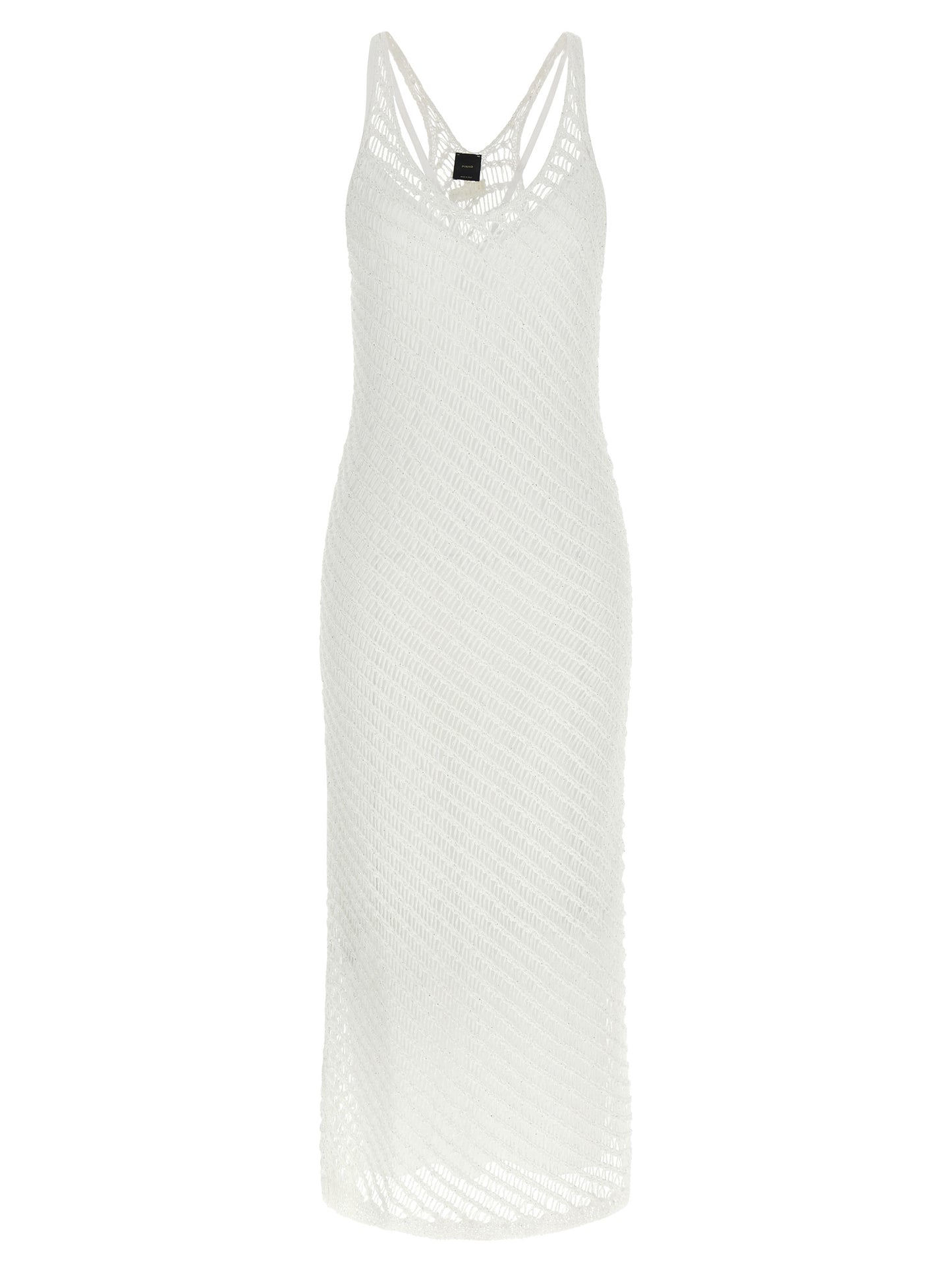 PINKO White Polyester Long Dress