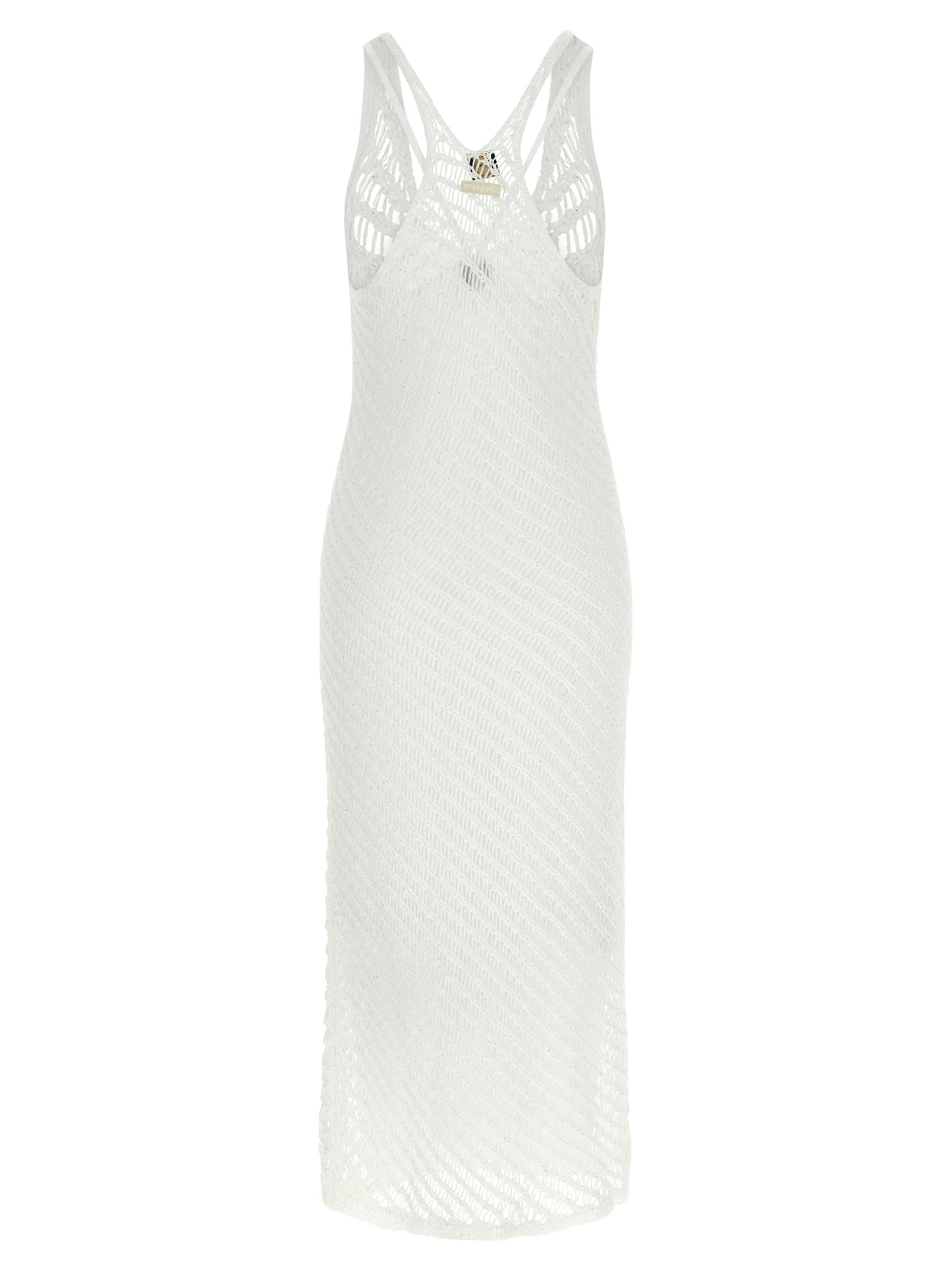 PINKO White Polyester Long Dress