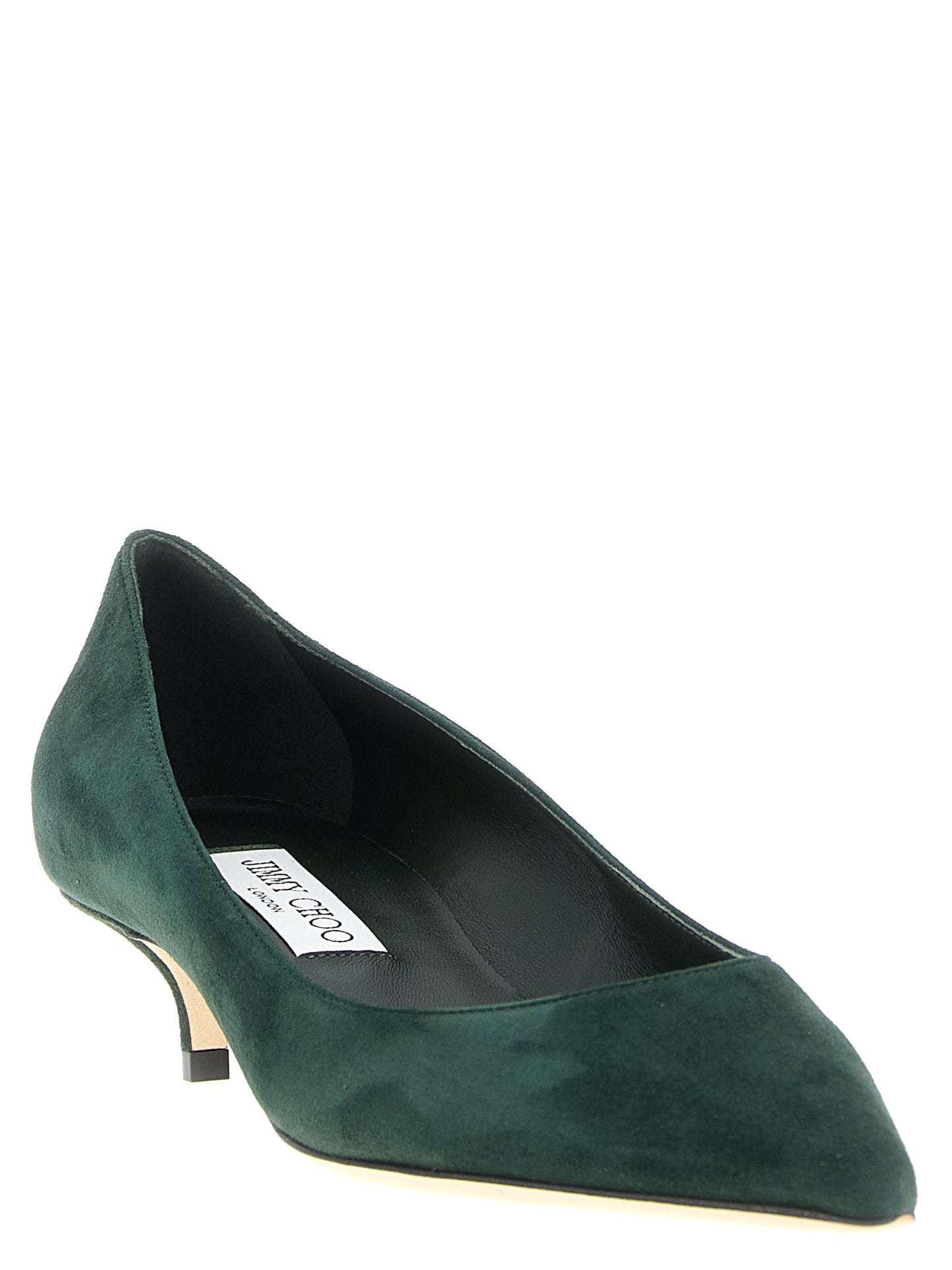 Jimmy Choo Bicolor Leather Mid Heel Pumps