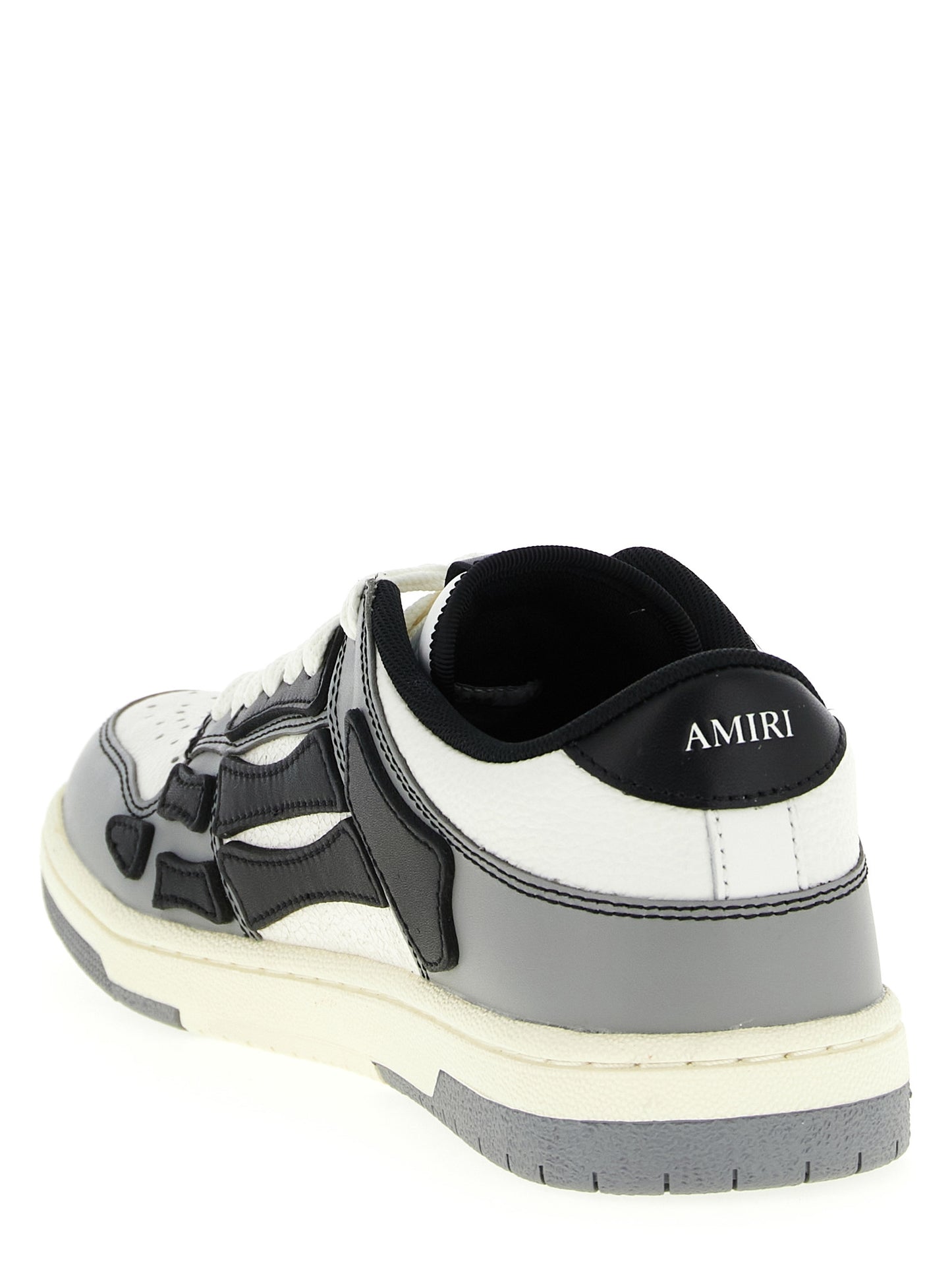 Amiri Gray Cowhide Low Top Sneakers