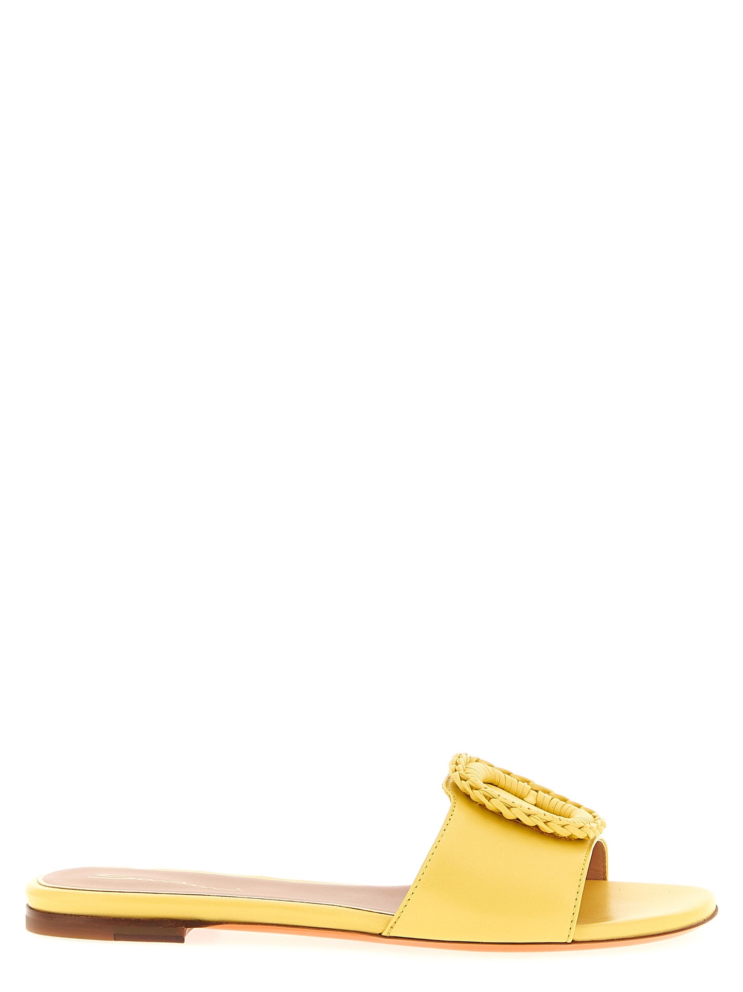 Santoni Bicolor Lamb Leather Slides