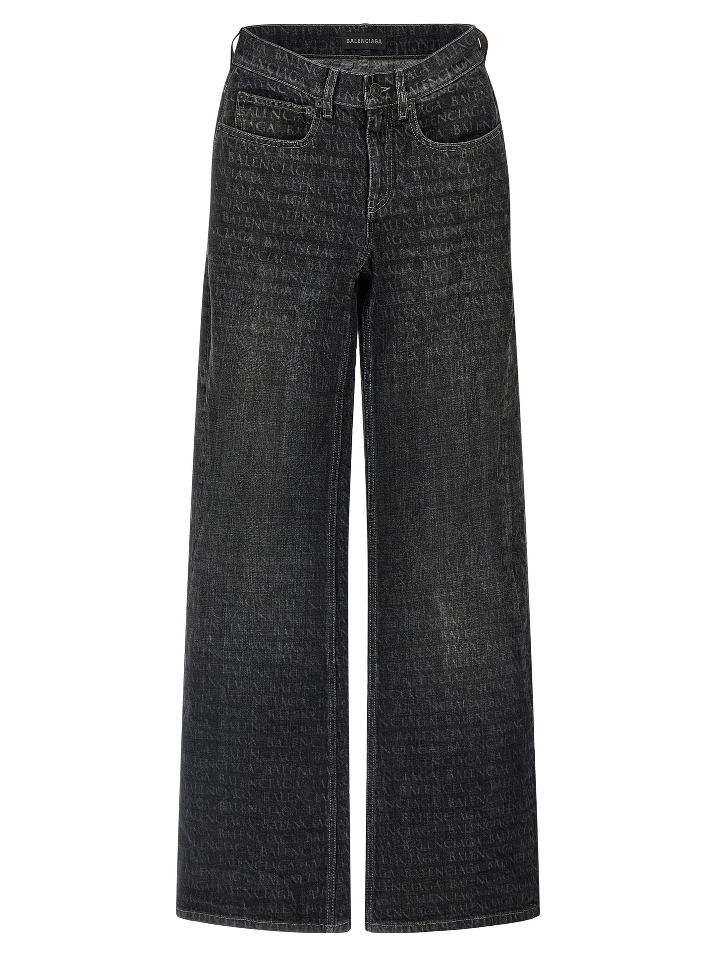 Balenciaga Black Cotton Flared Jeans