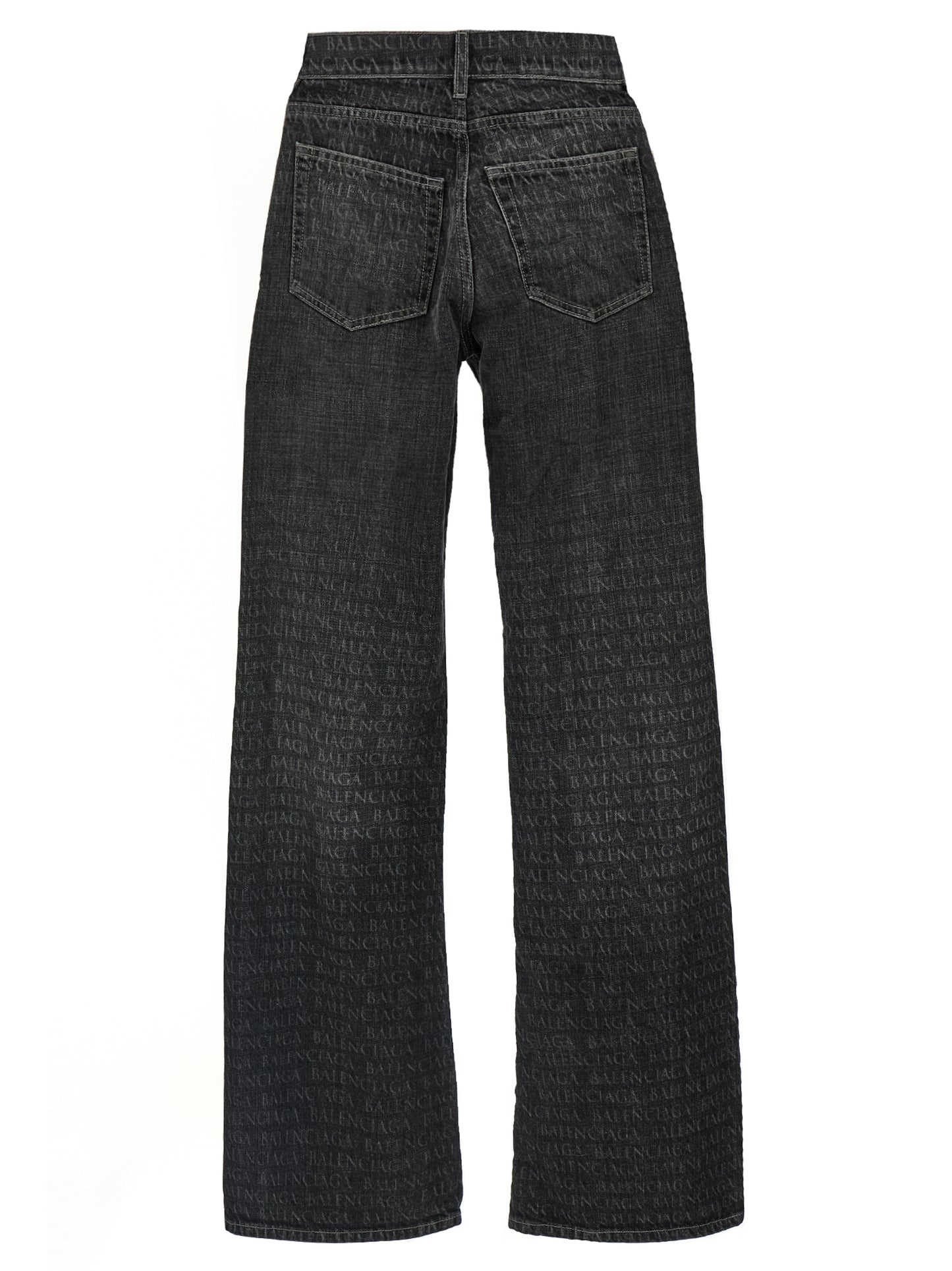 Balenciaga Black Cotton Flared Jeans