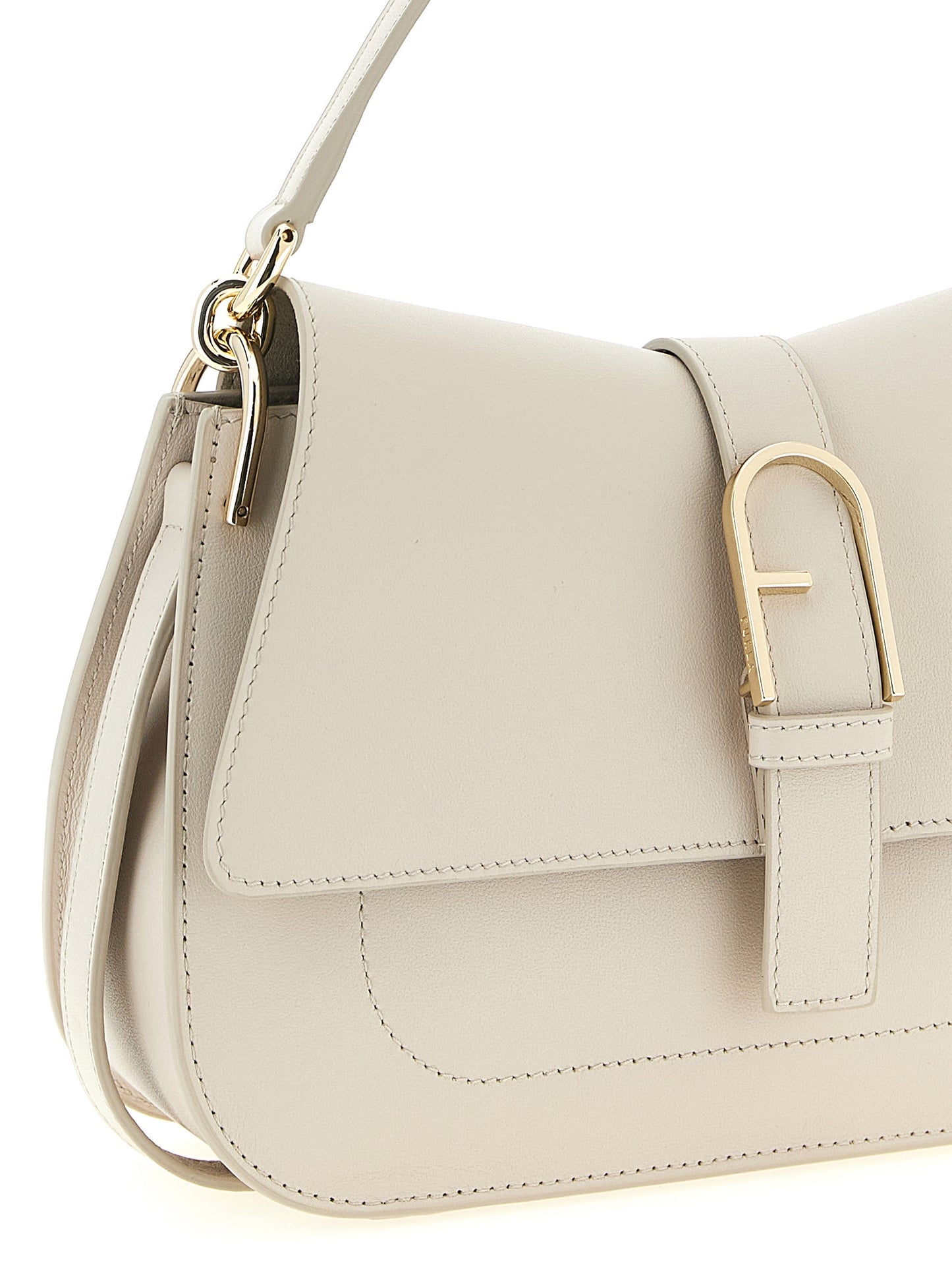 Furla Beige Calfskin Shoulder Bag
