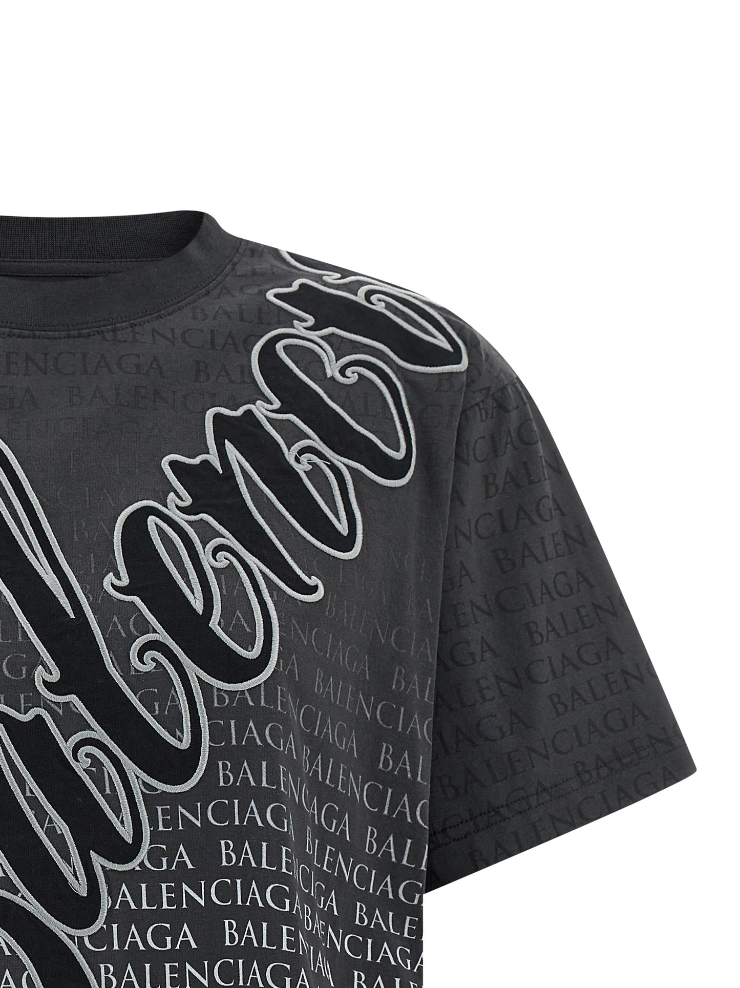 Balenciaga Black Cotton T-Shirt