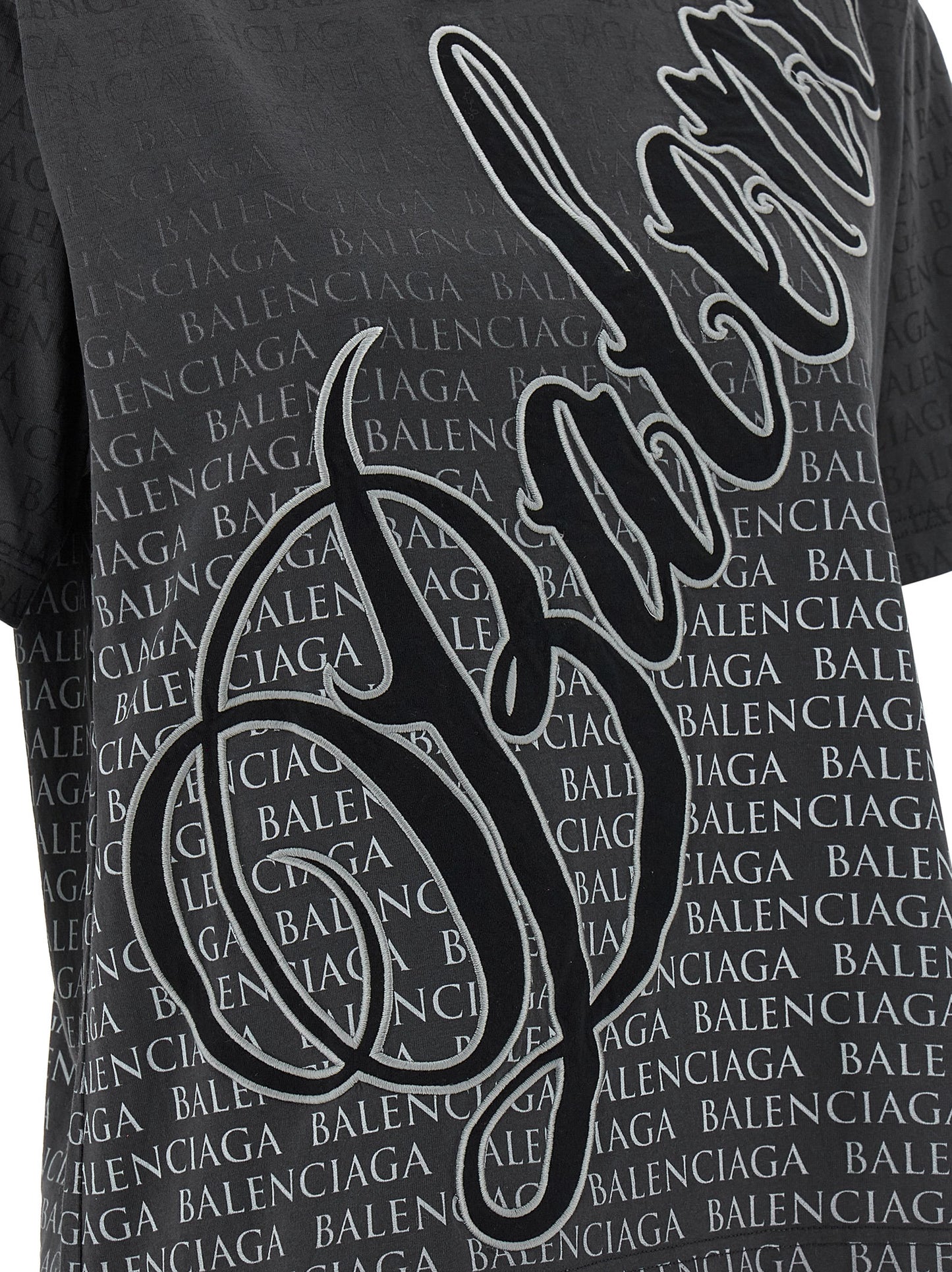 Balenciaga Black Cotton T-Shirt