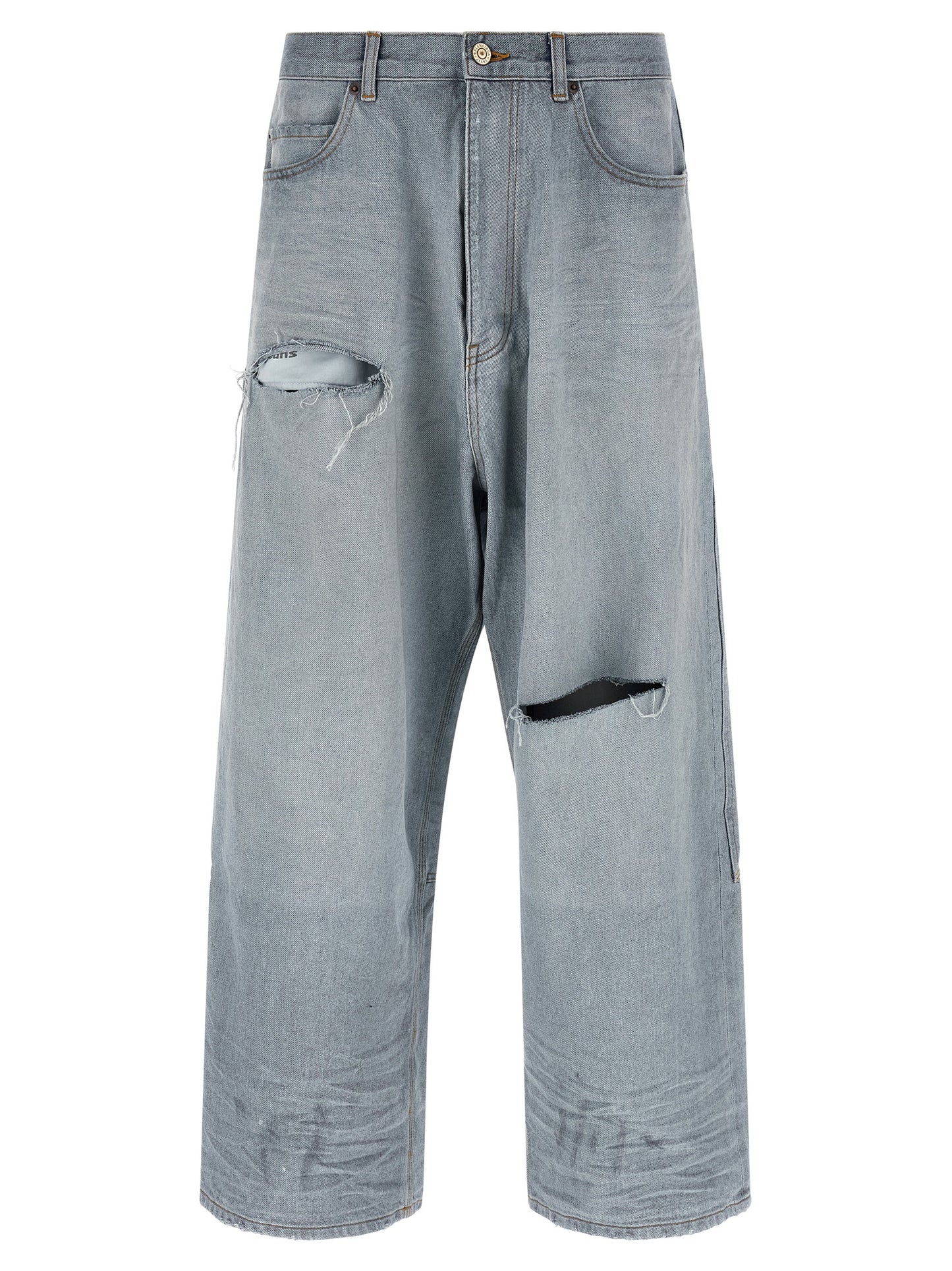 Balenciaga Blue Cotton Relaxed Fit Jeans
