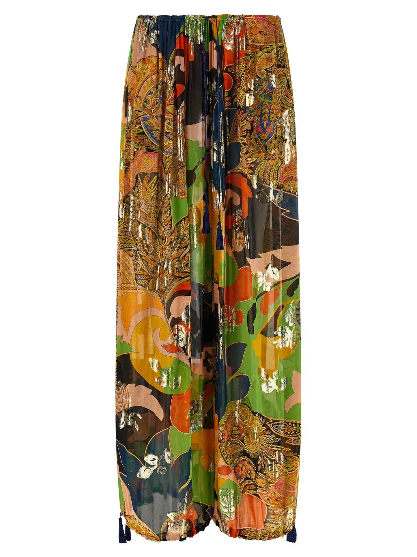 Etro Multicolor Silk Casual Pants