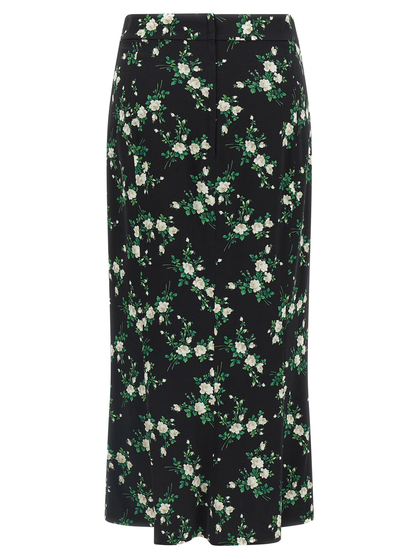 Dolce & Gabbana Black Silk Midi Skirt