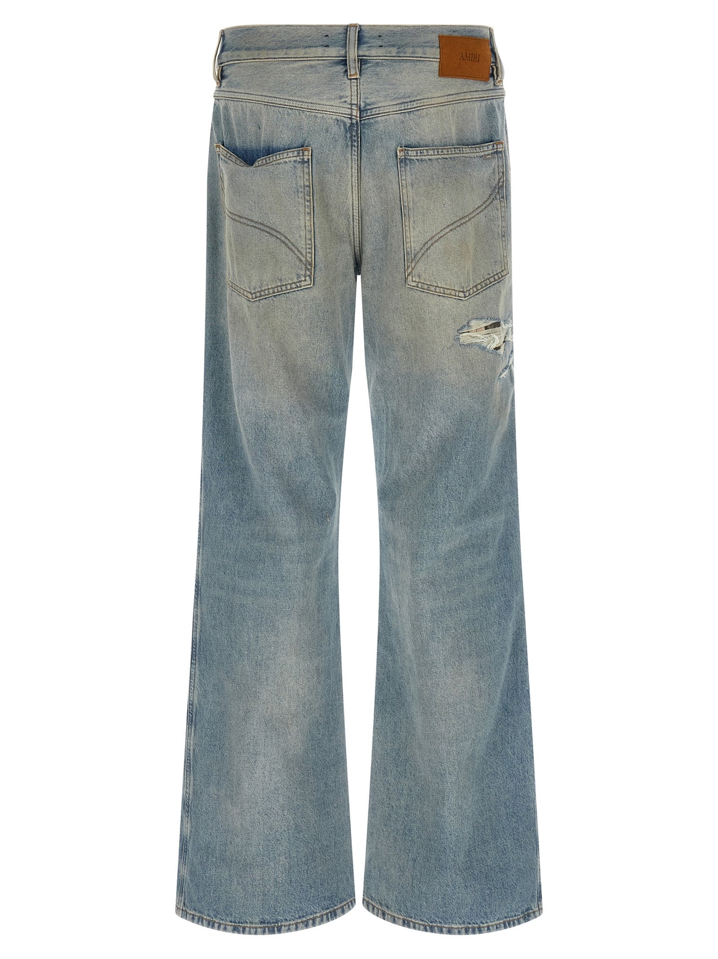 Amiri Blue Cotton Bootcut Jeans