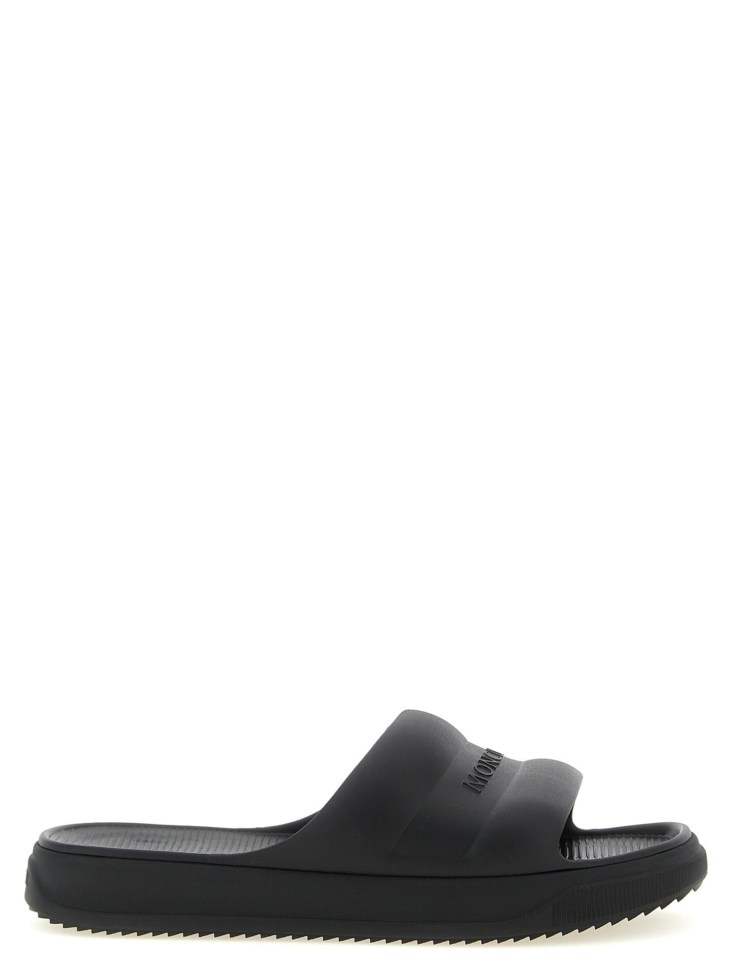 Moncler Black Elastane Slides