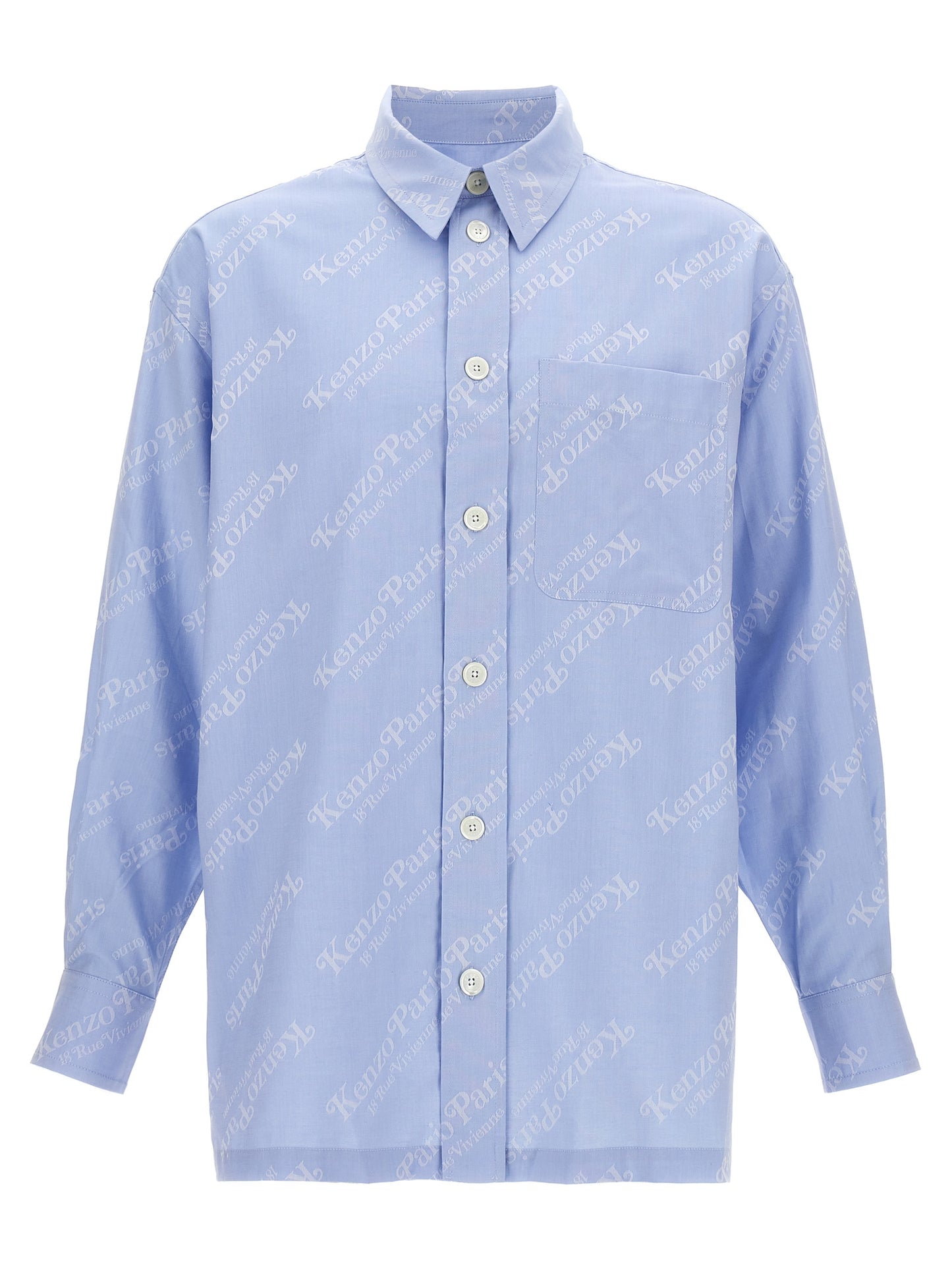 Kenzo Blue Cotton Blouse