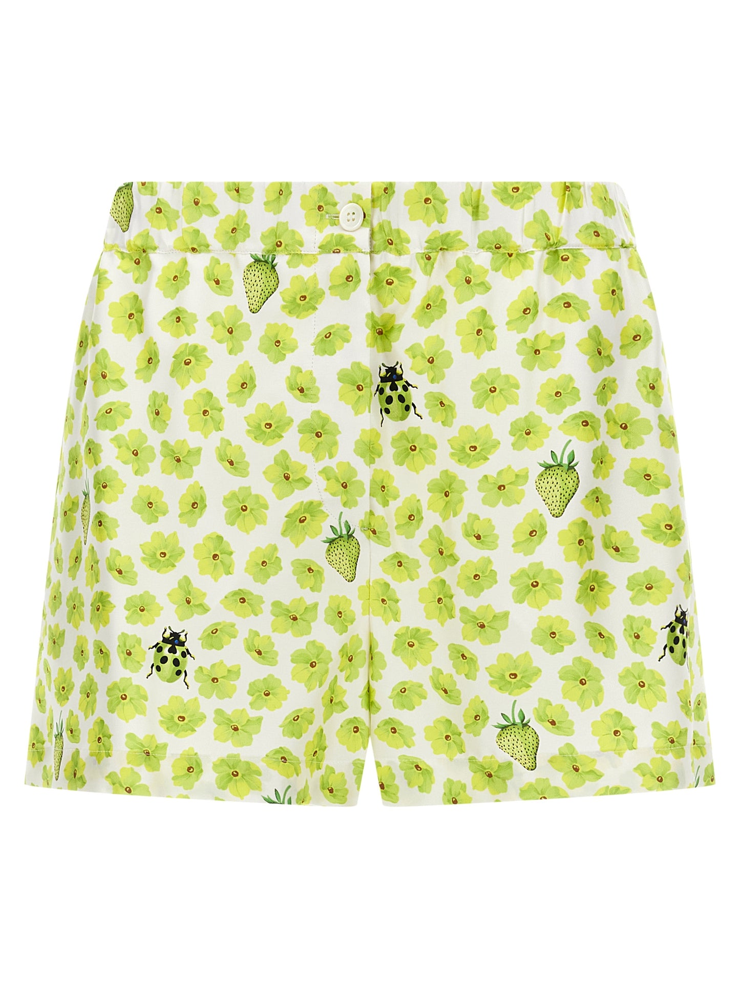 Versace Multicolor Silk Bermuda Shorts