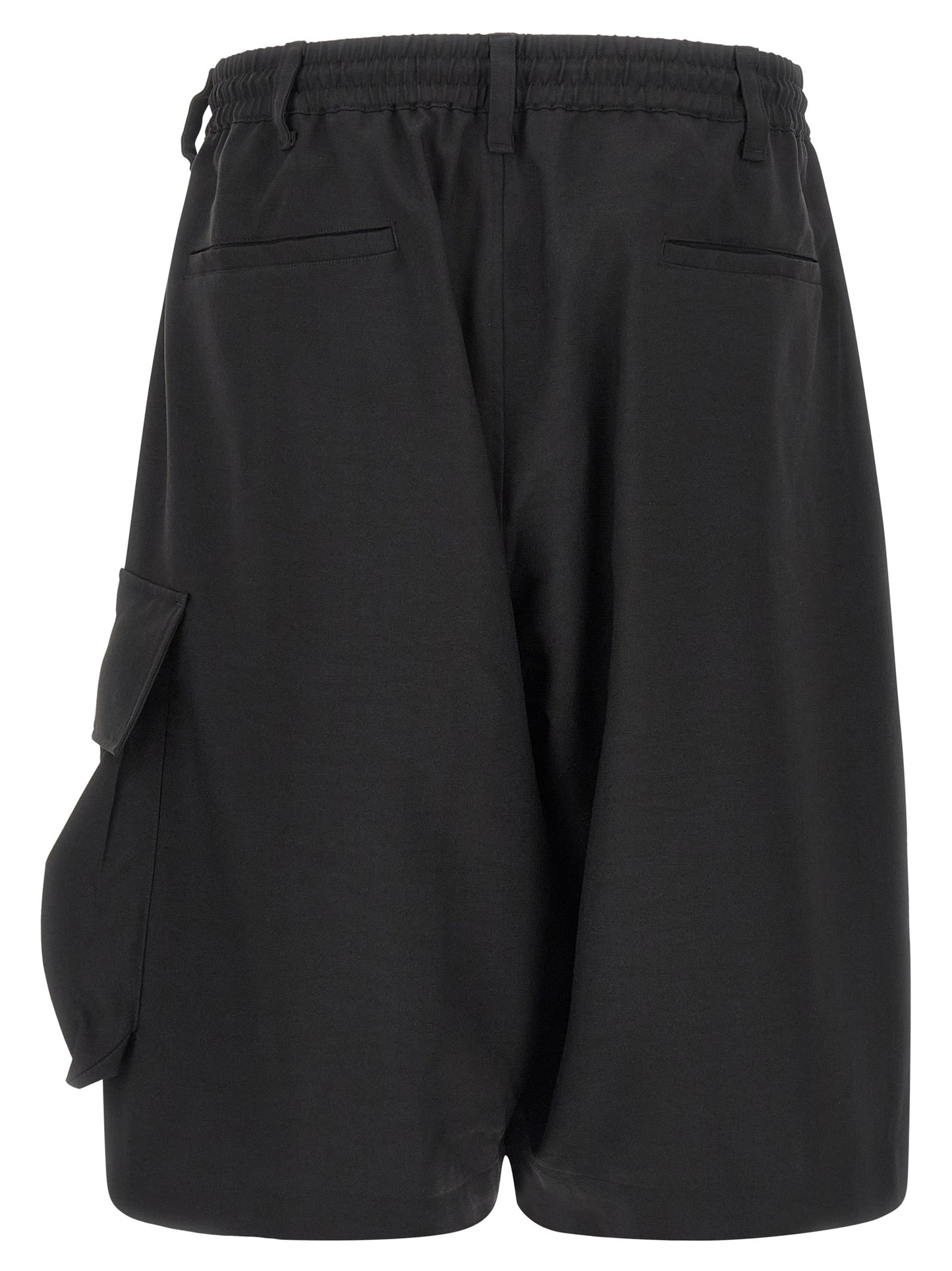 Y-3 Black Polyester Bermuda Shorts