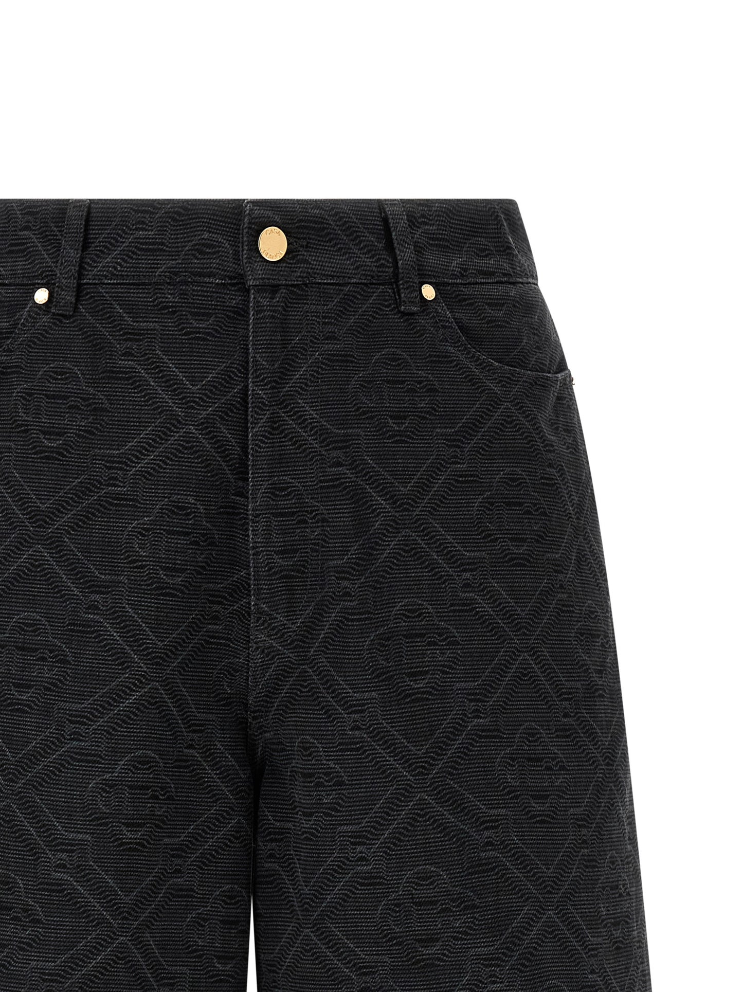 Casablanca Black Cotton Bermuda Shorts