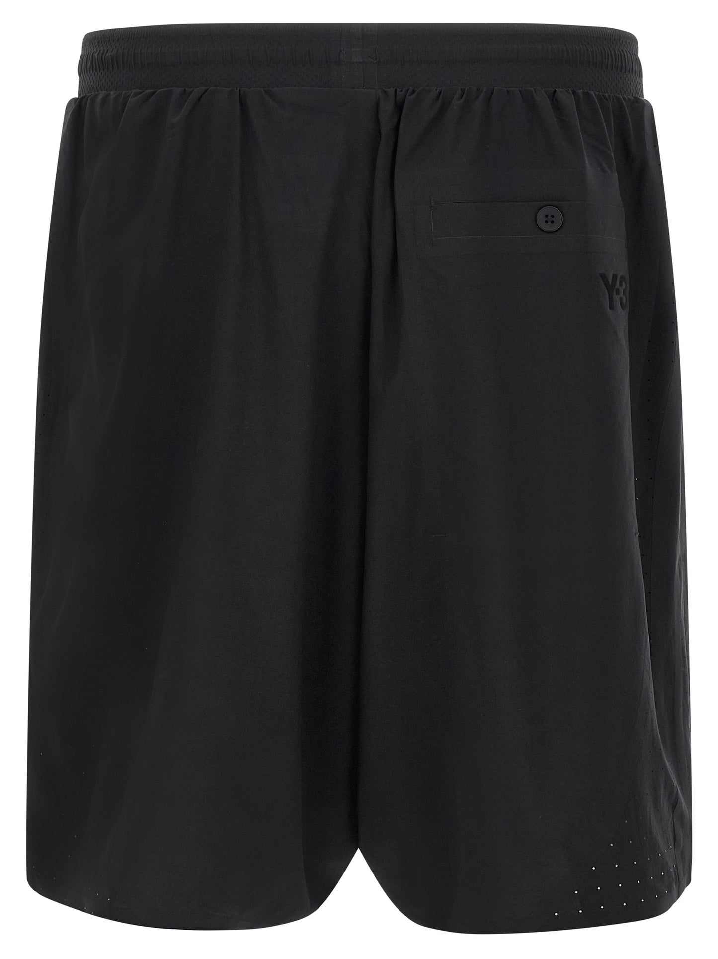 Y-3 Black Polyester Bermuda Shorts