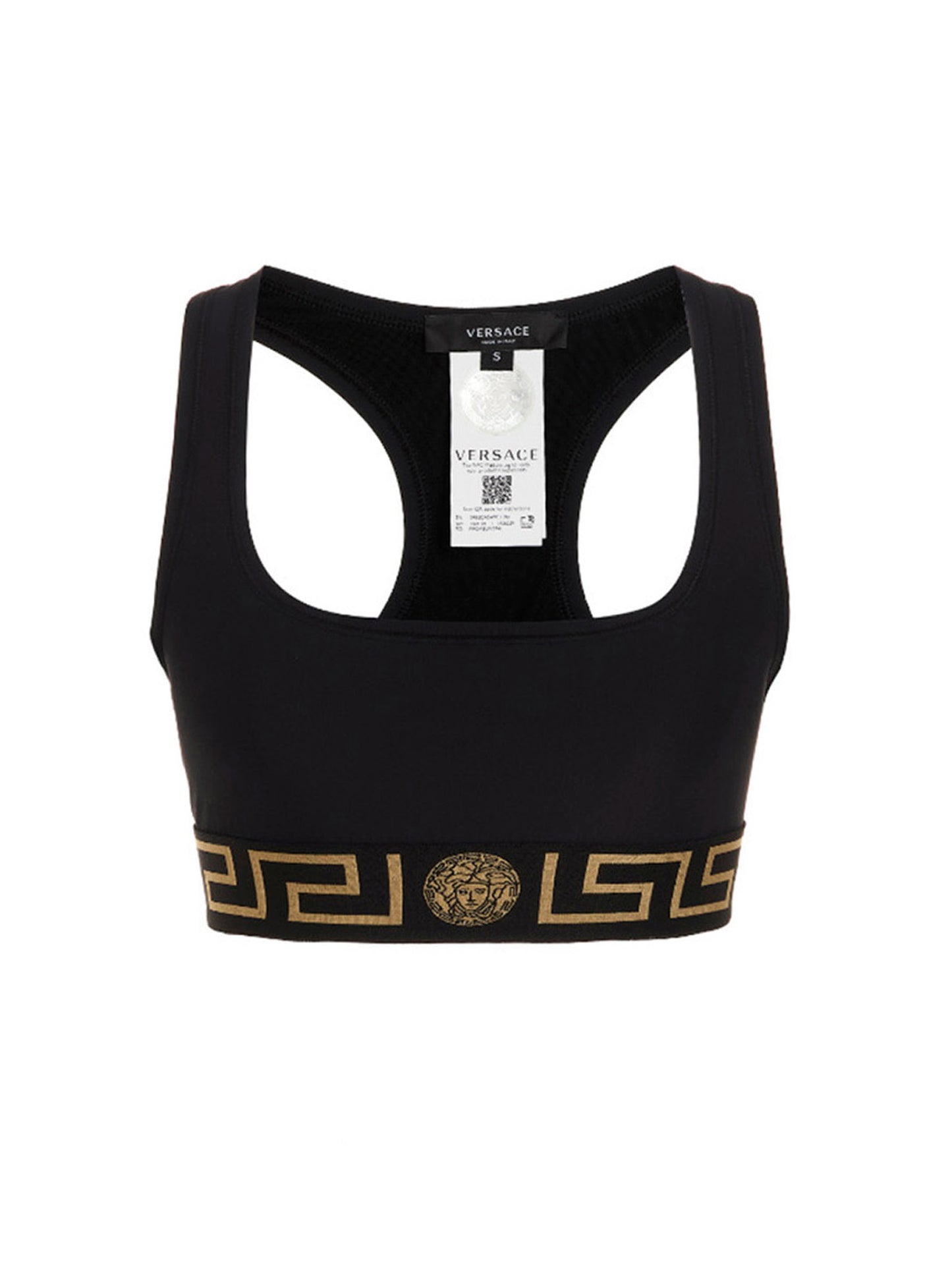 Versace Black Polyamide Sport Bra