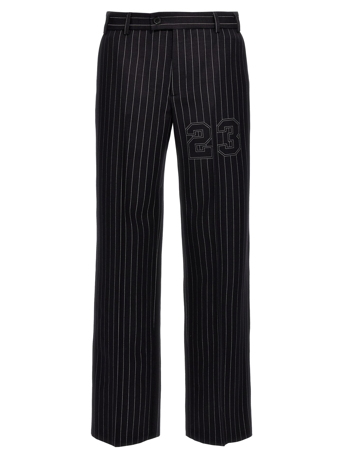 Off-White Blue Wool Dress Pants
