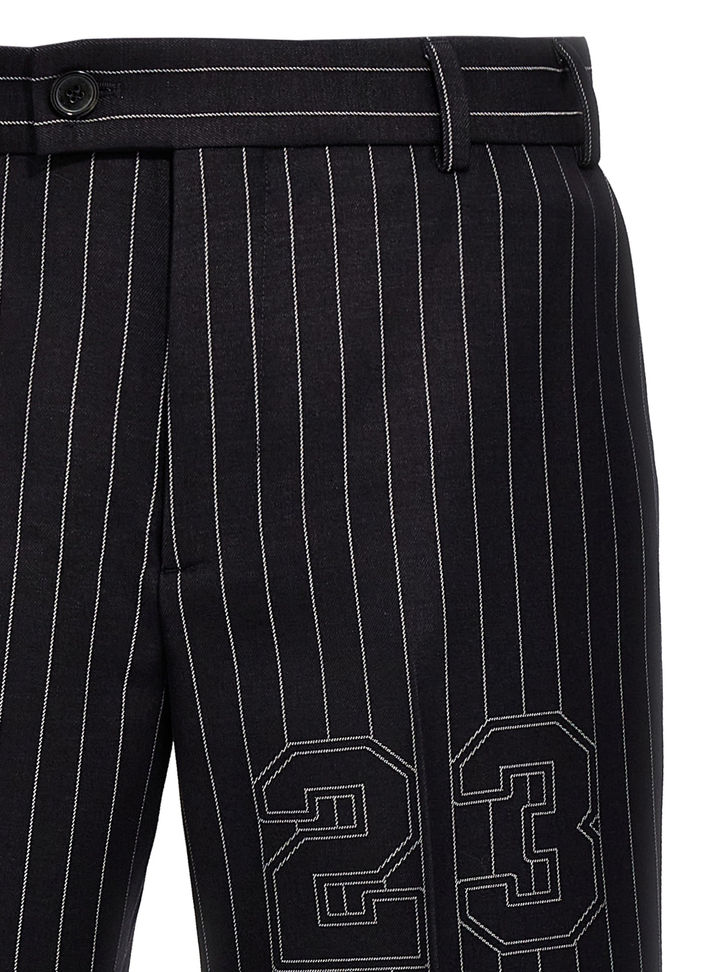 Off-White Blue Wool Dress Pants