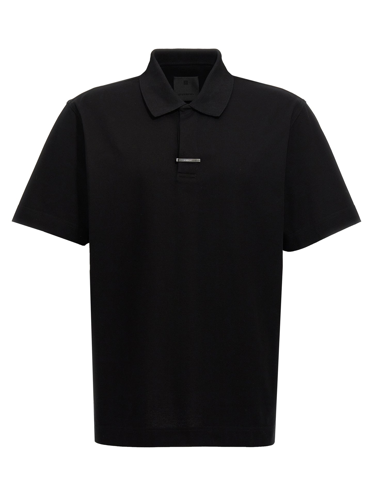 Givenchy Black Cotton Polo Shirt