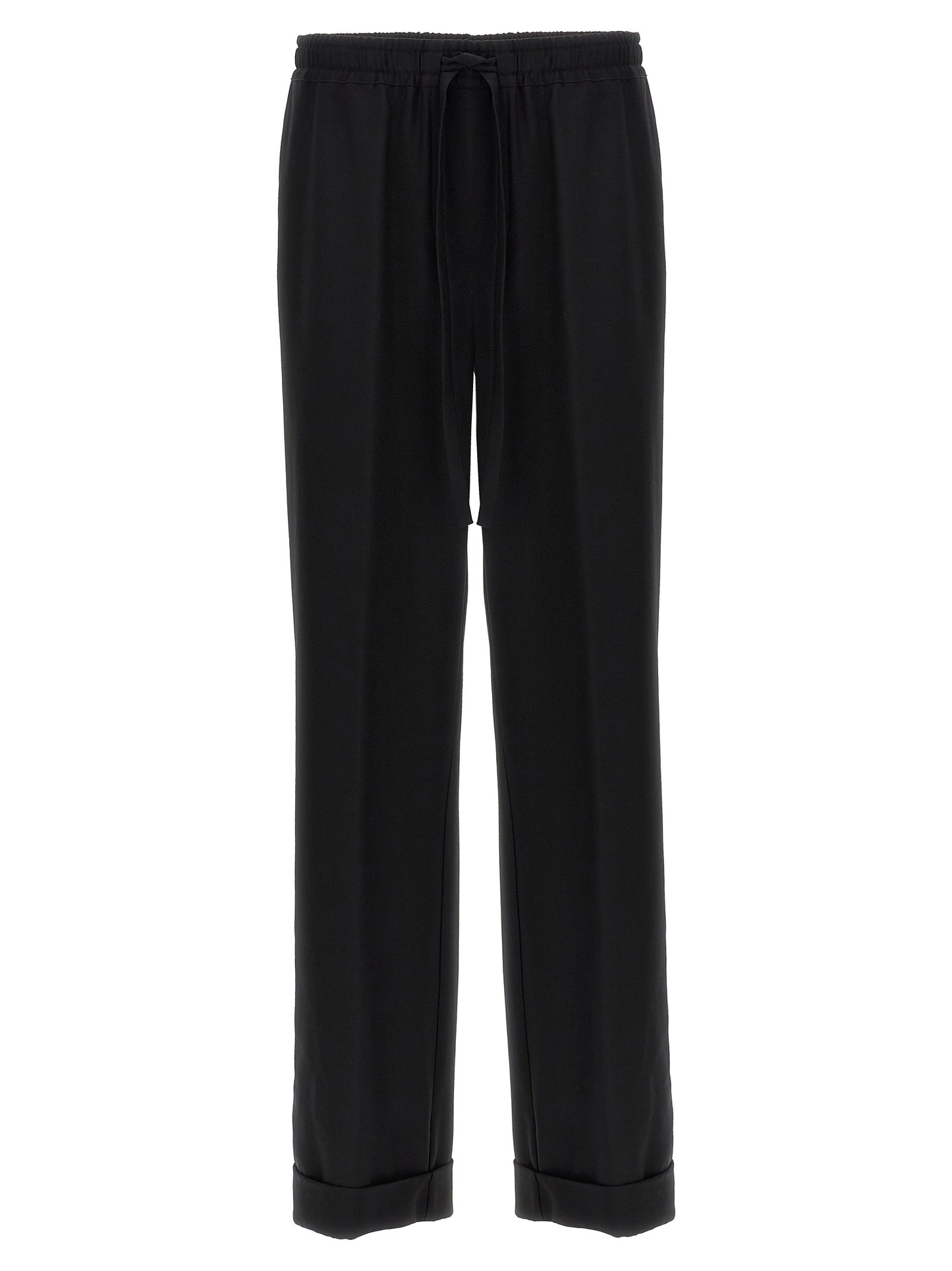 Dolce & Gabbana Black Virgin Wool Casual Pants