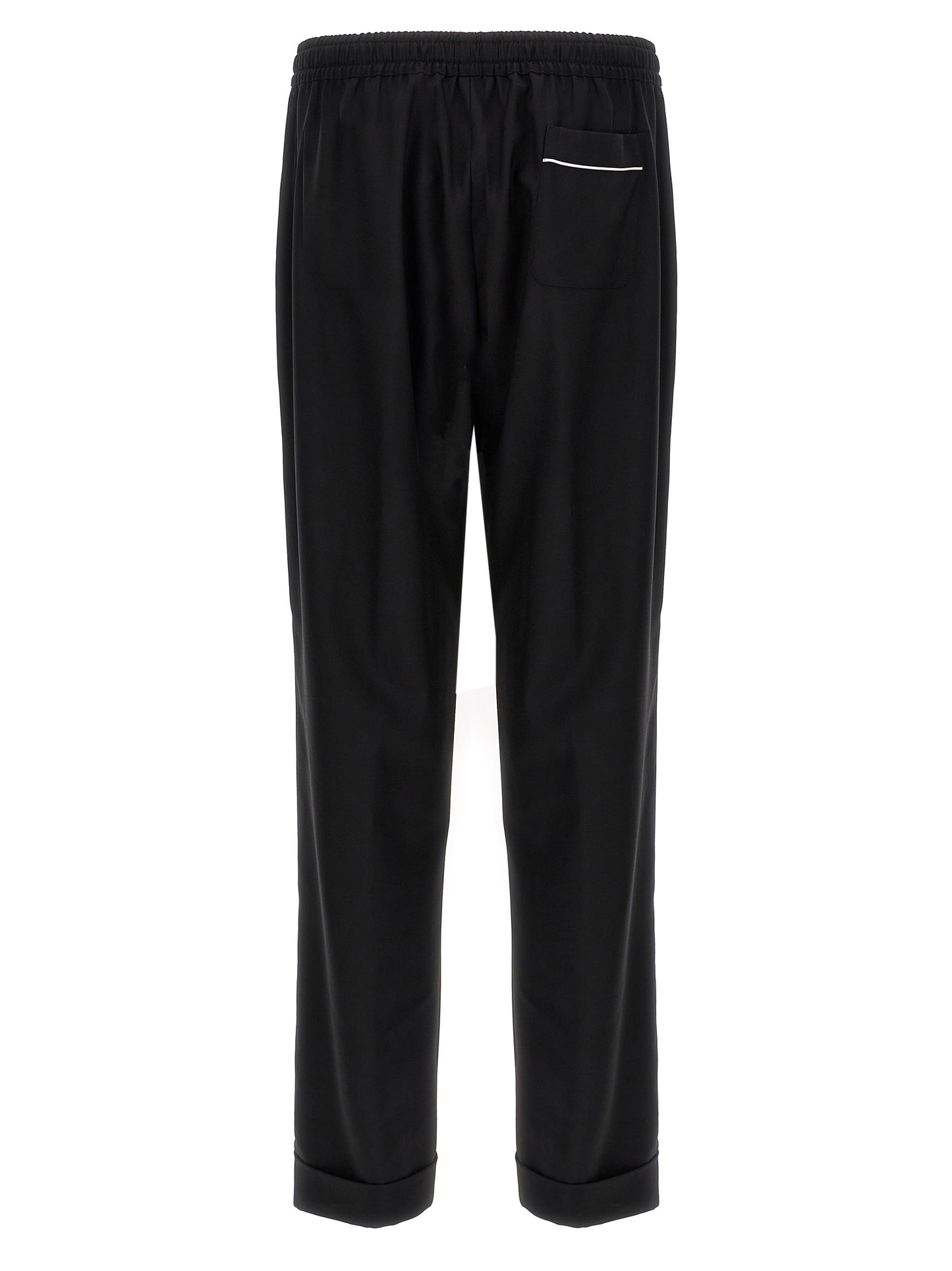 Dolce & Gabbana Black Virgin Wool Casual Pants
