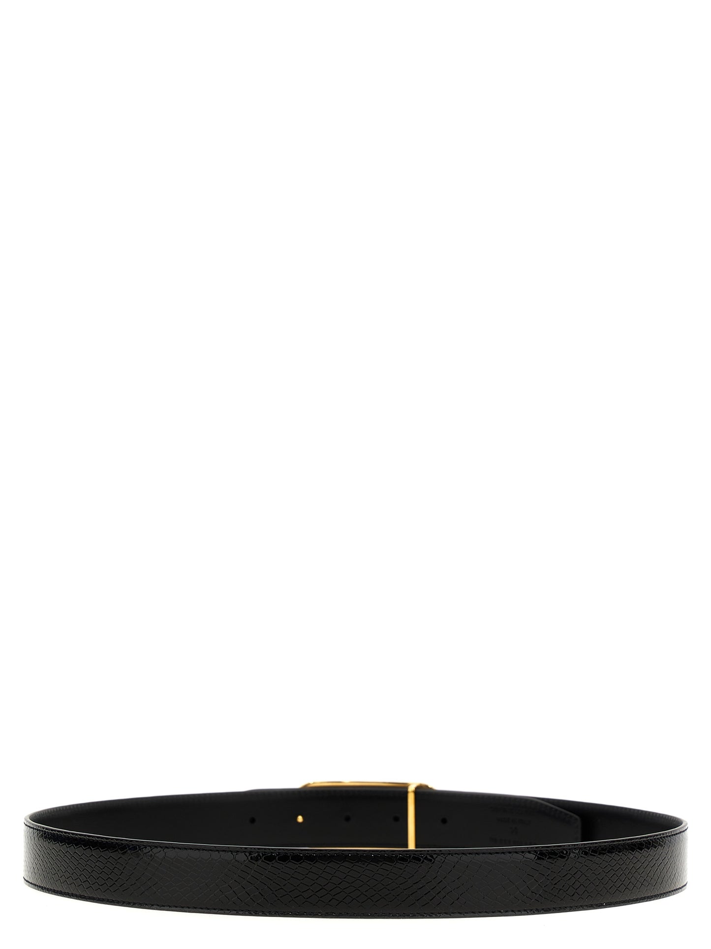 Tom Ford Black Leather Regular Belt
