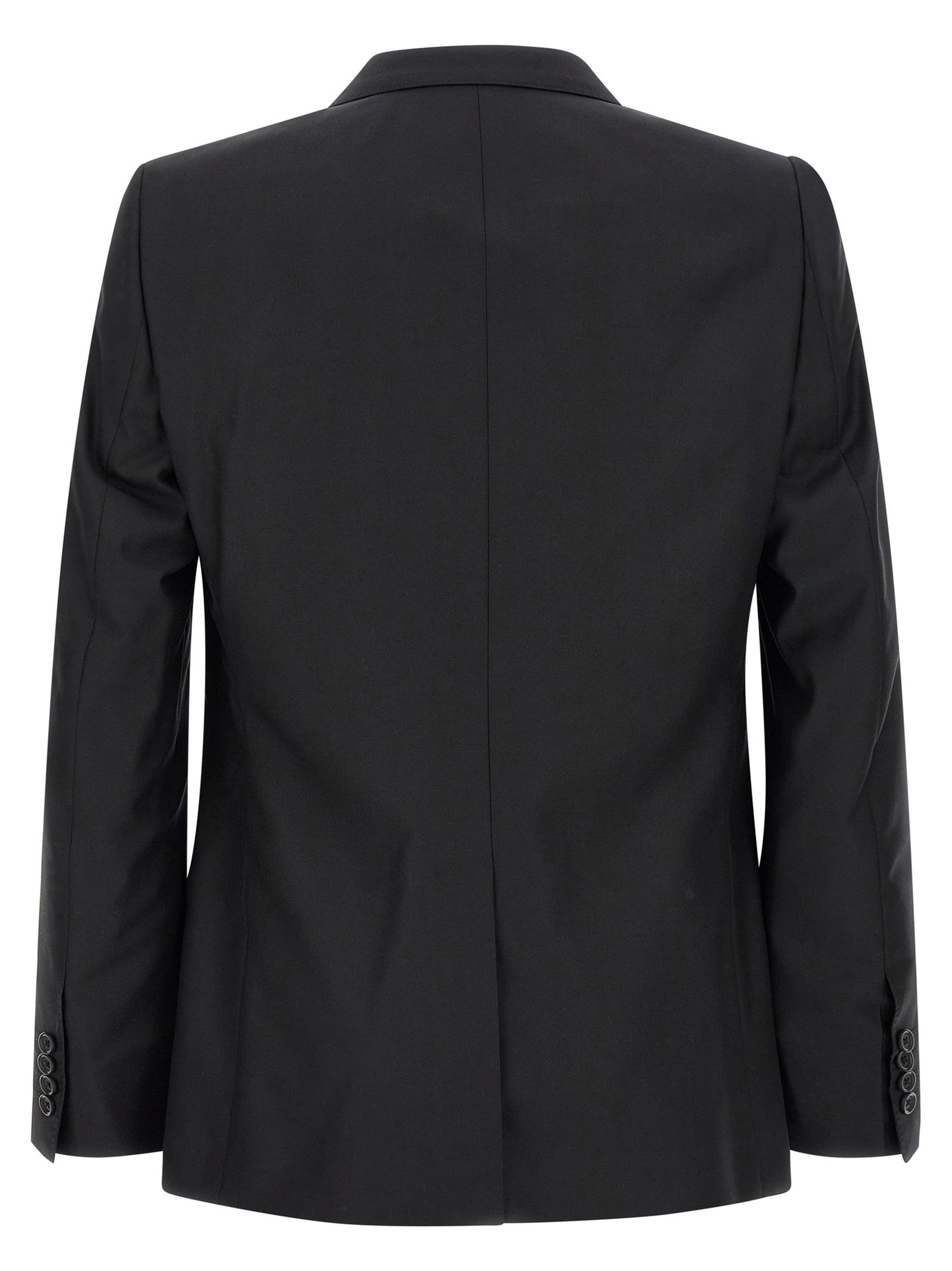 Dolce & Gabbana Black Virgin Wool Two-Piece Suit