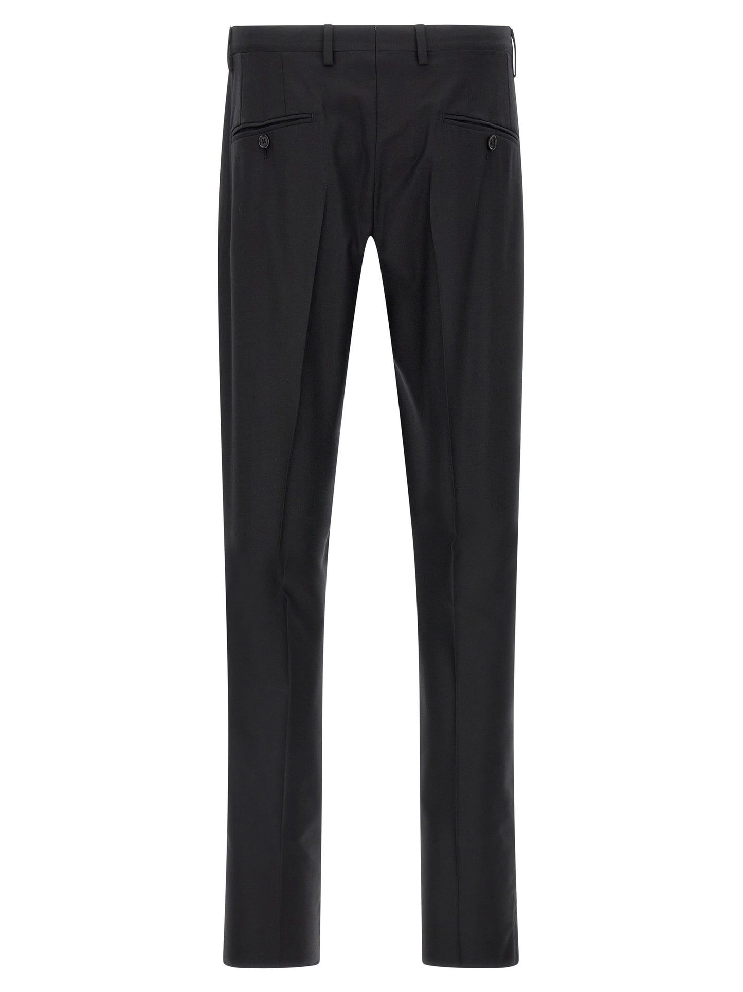 Dolce & Gabbana Black Virgin Wool Two-Piece Suit
