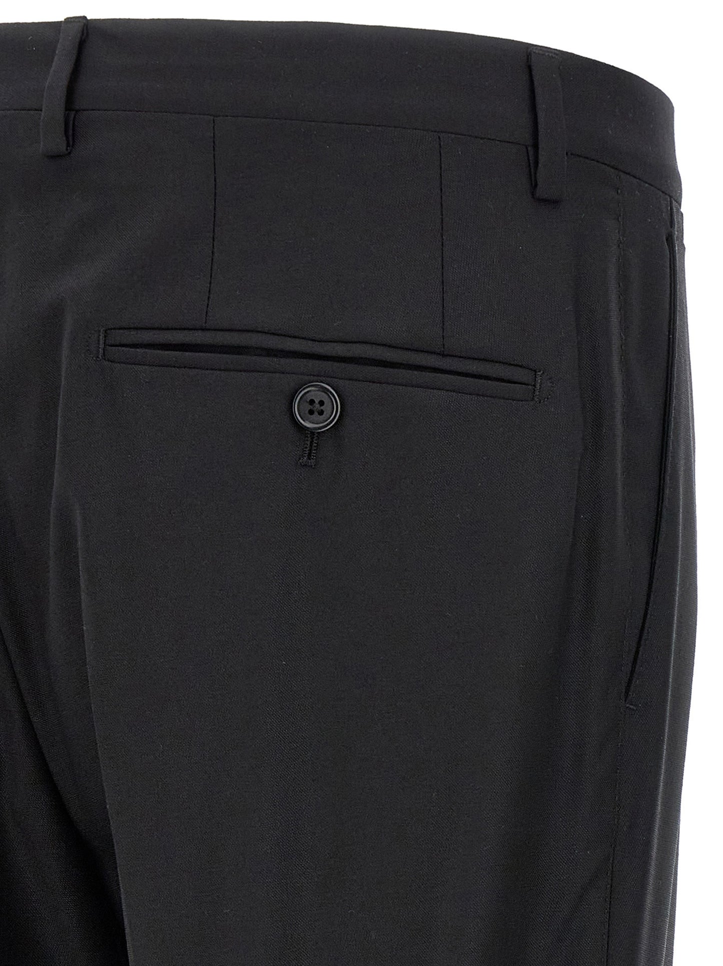 Dolce & Gabbana Black Virgin Wool Two-Piece Suit