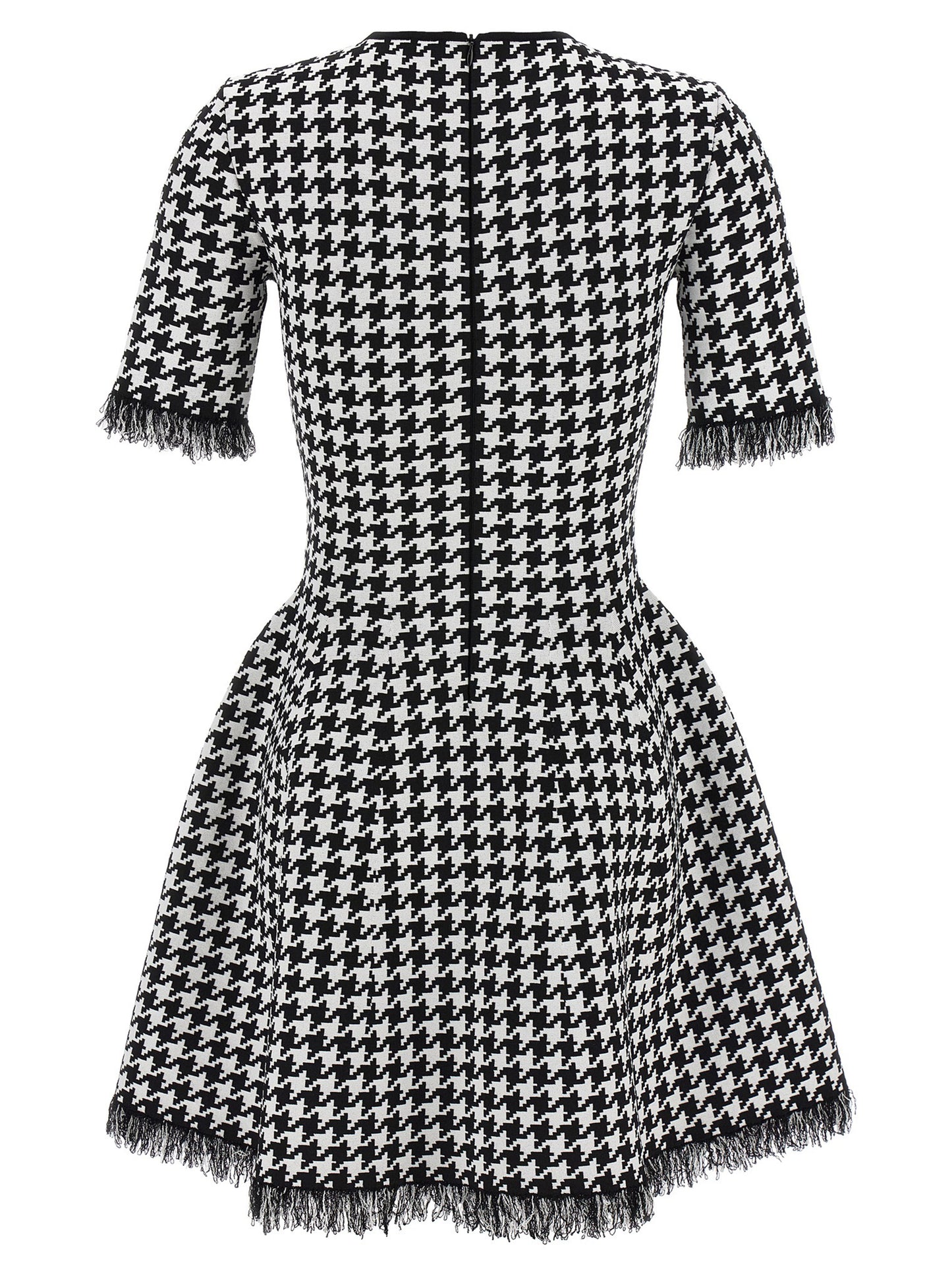 Alexander McQueen Bicolor Viscose Short Dress