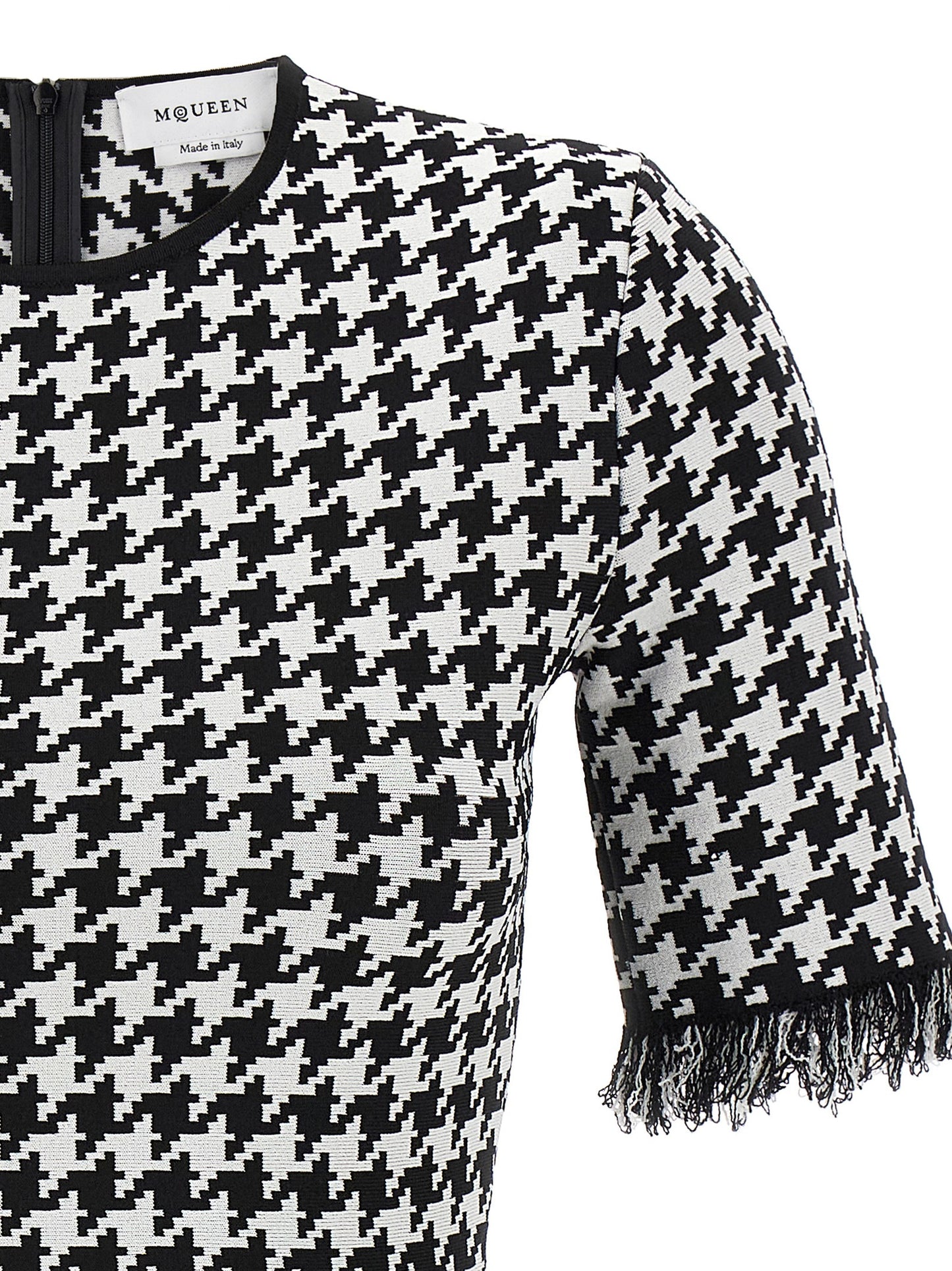 Alexander McQueen Bicolor Viscose Short Dress
