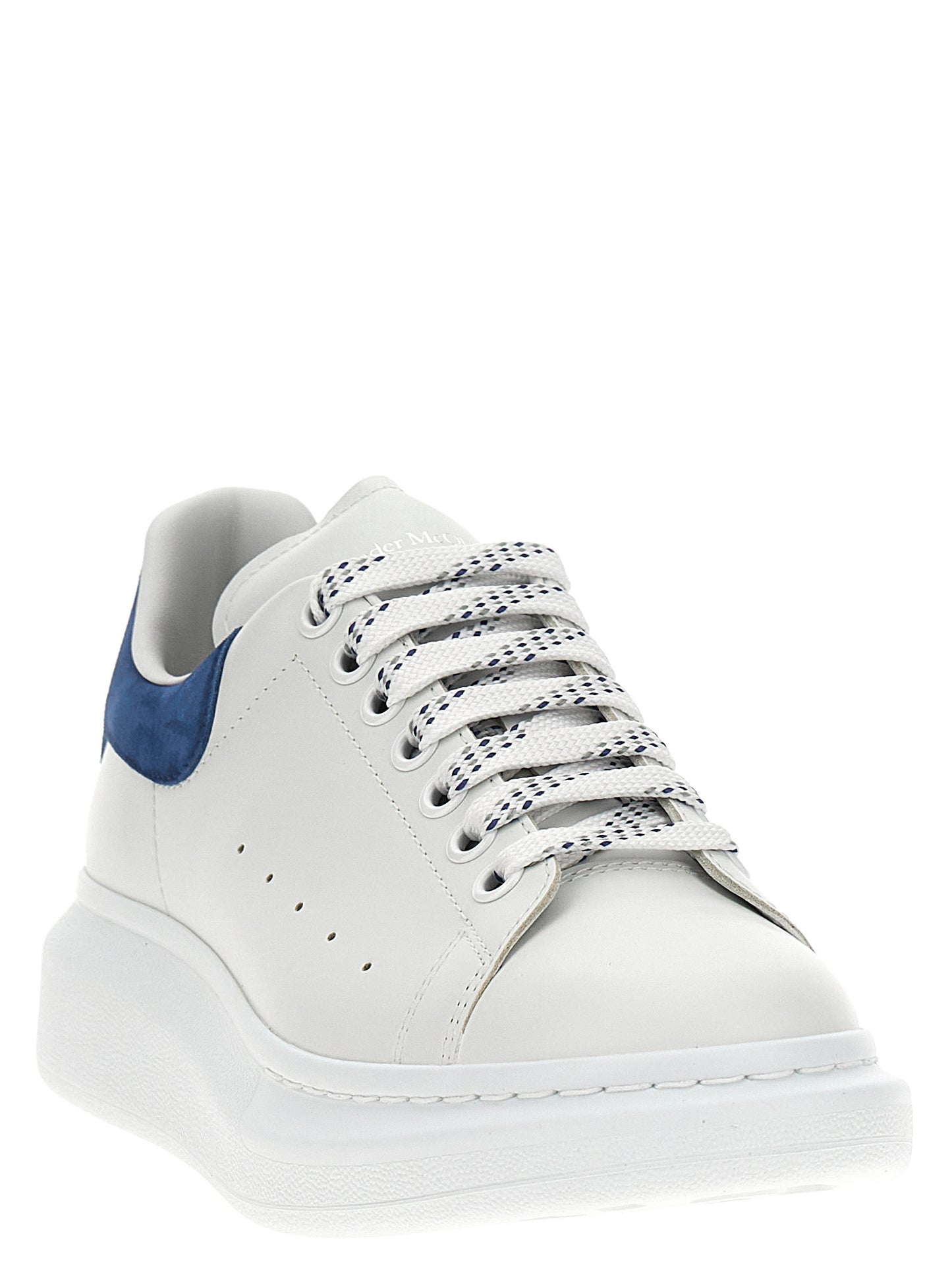 Alexander McQueen Blue Calfskin Chunky Sneakers