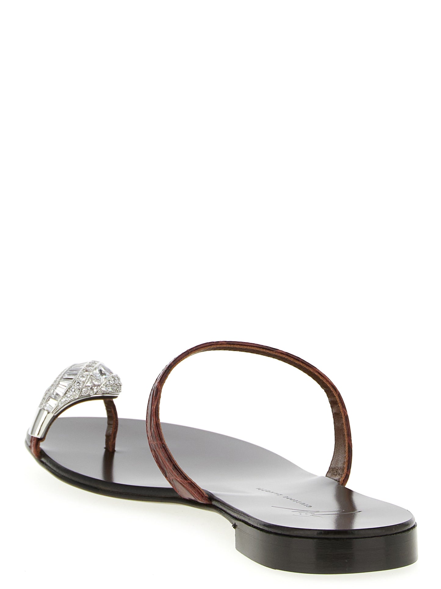 Giuseppe Zanotti Brown Calfskin Slides