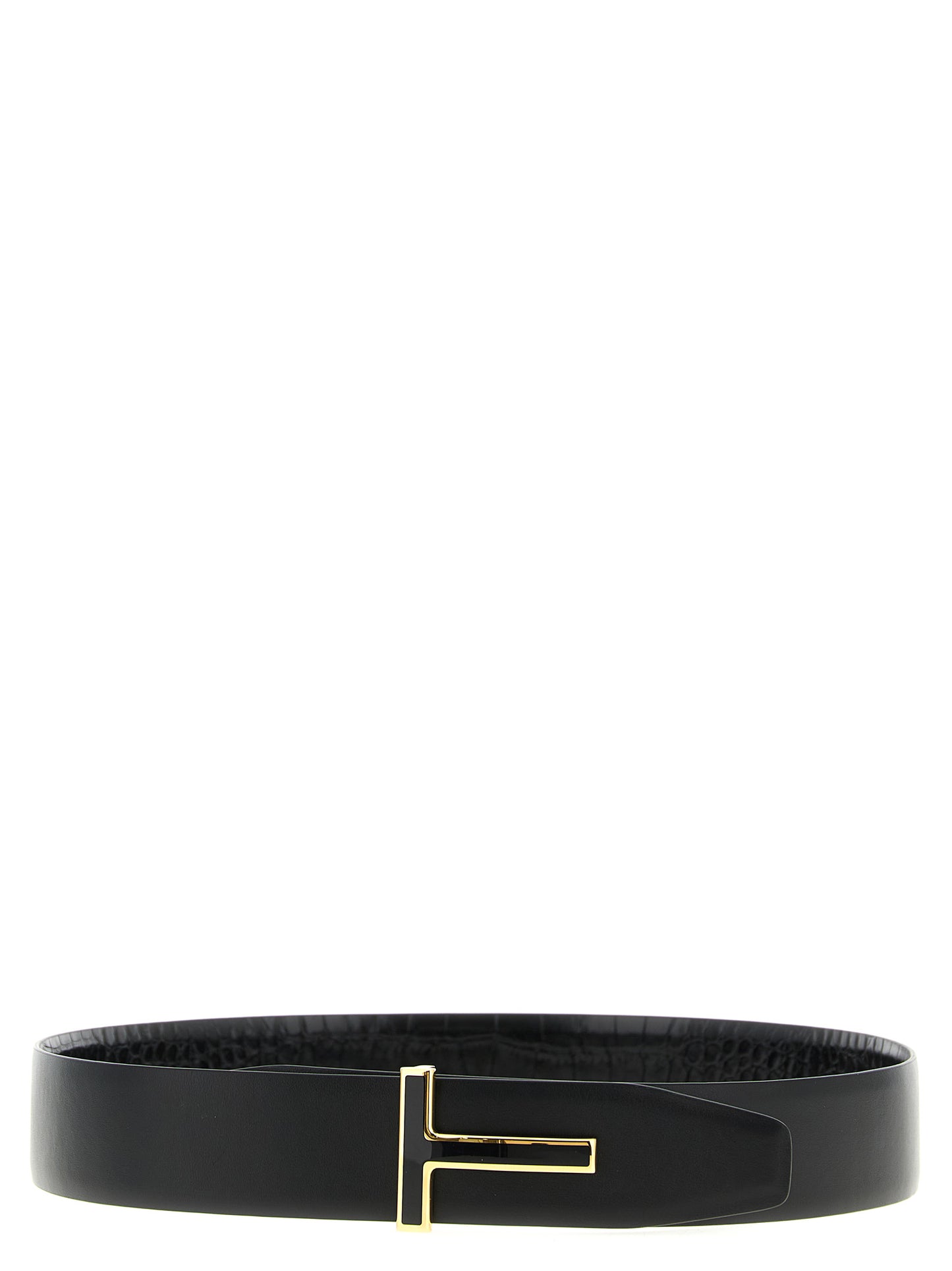 Tom Ford Black Calfskin Regular Belt