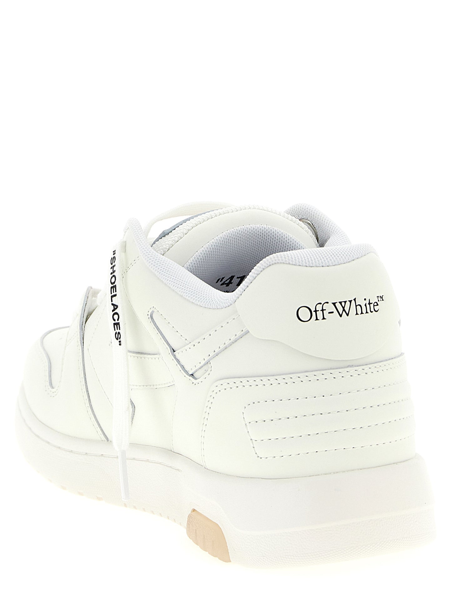 Off-White White Calfskin Athletic Sneakers