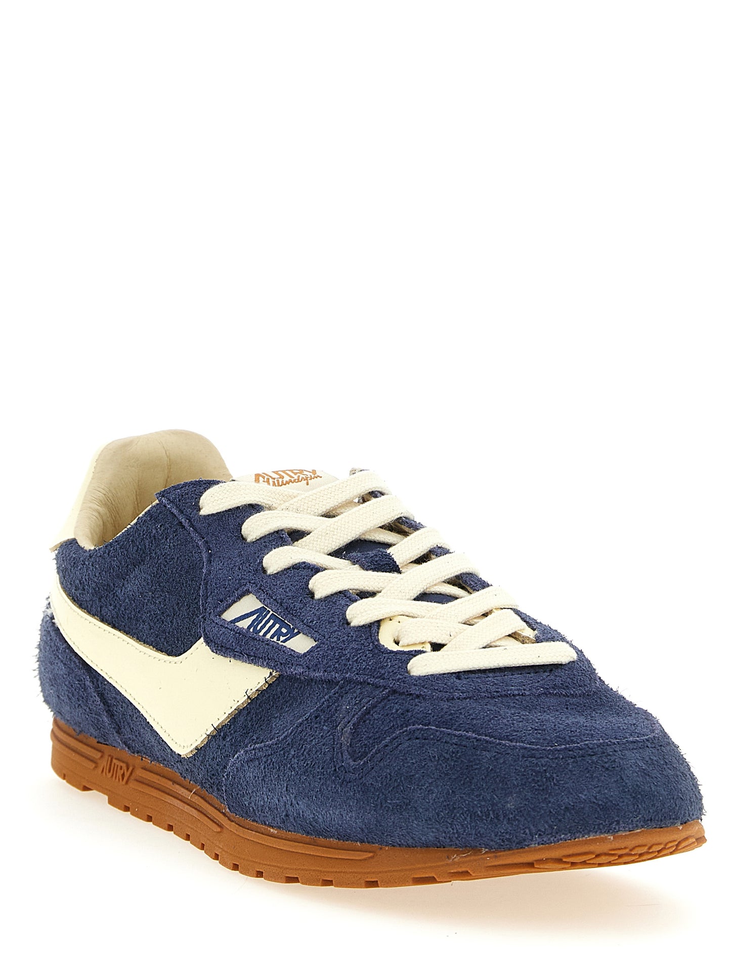 Autry Blue Cowhide Athletic Sneakers