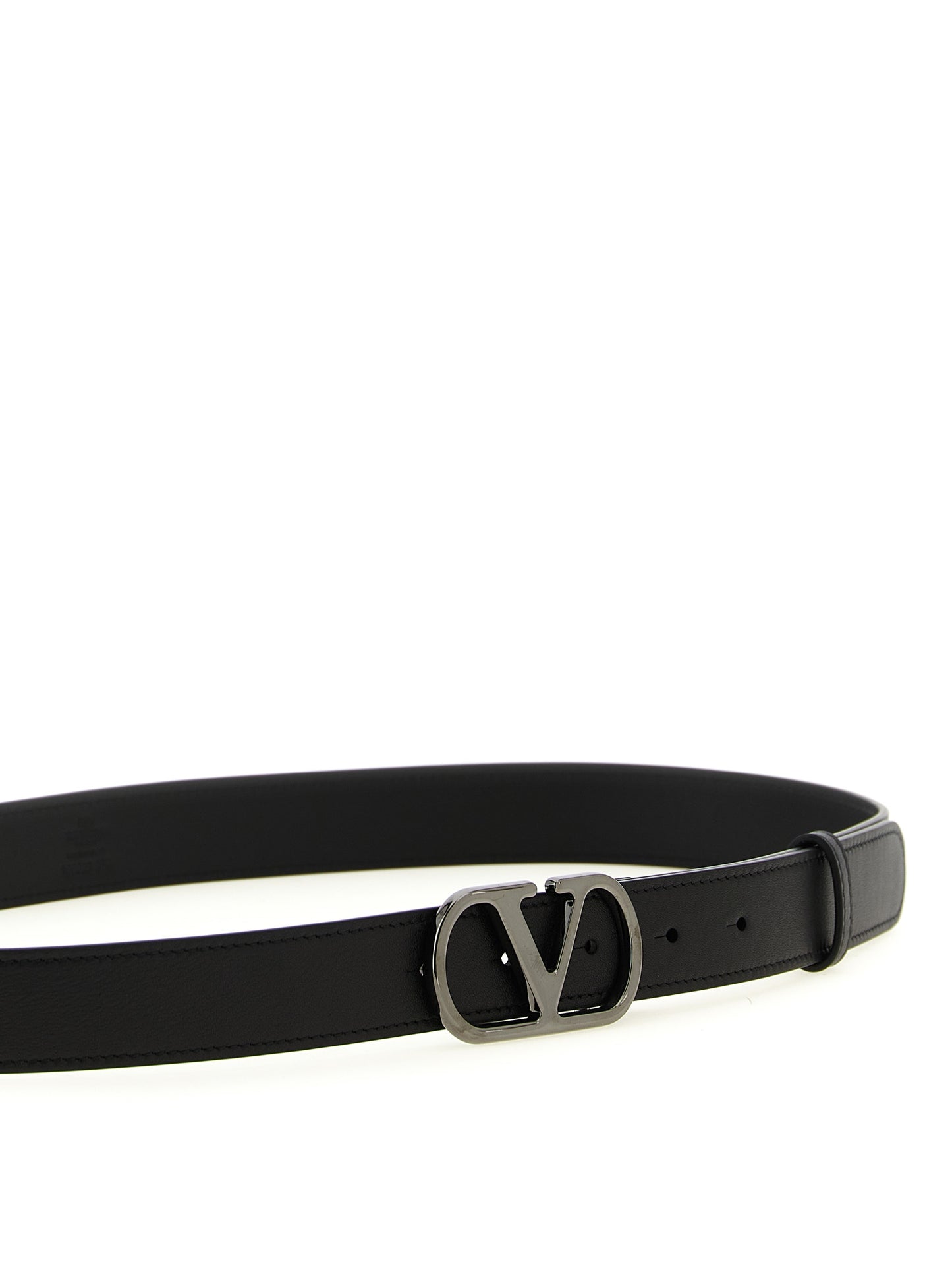 Valentino Garavani Black Calfskin Regular Belt