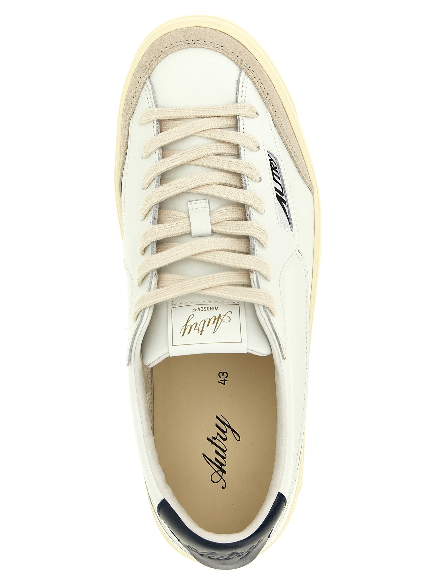 Autry White Cowhide Low Top Sneakers